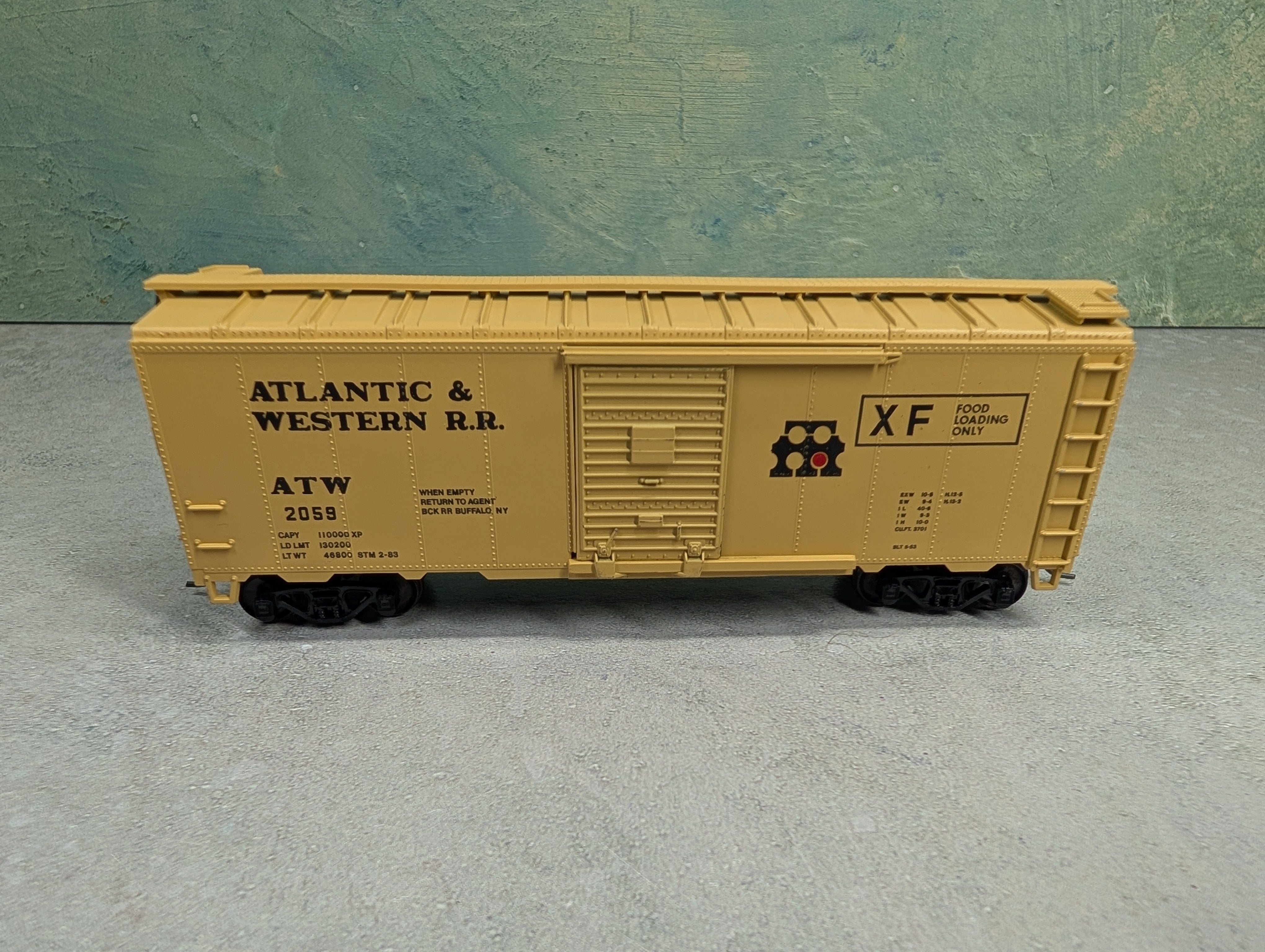 USED Athearn HO Scale 40' Box Car Atlantic & Western ATW #2059