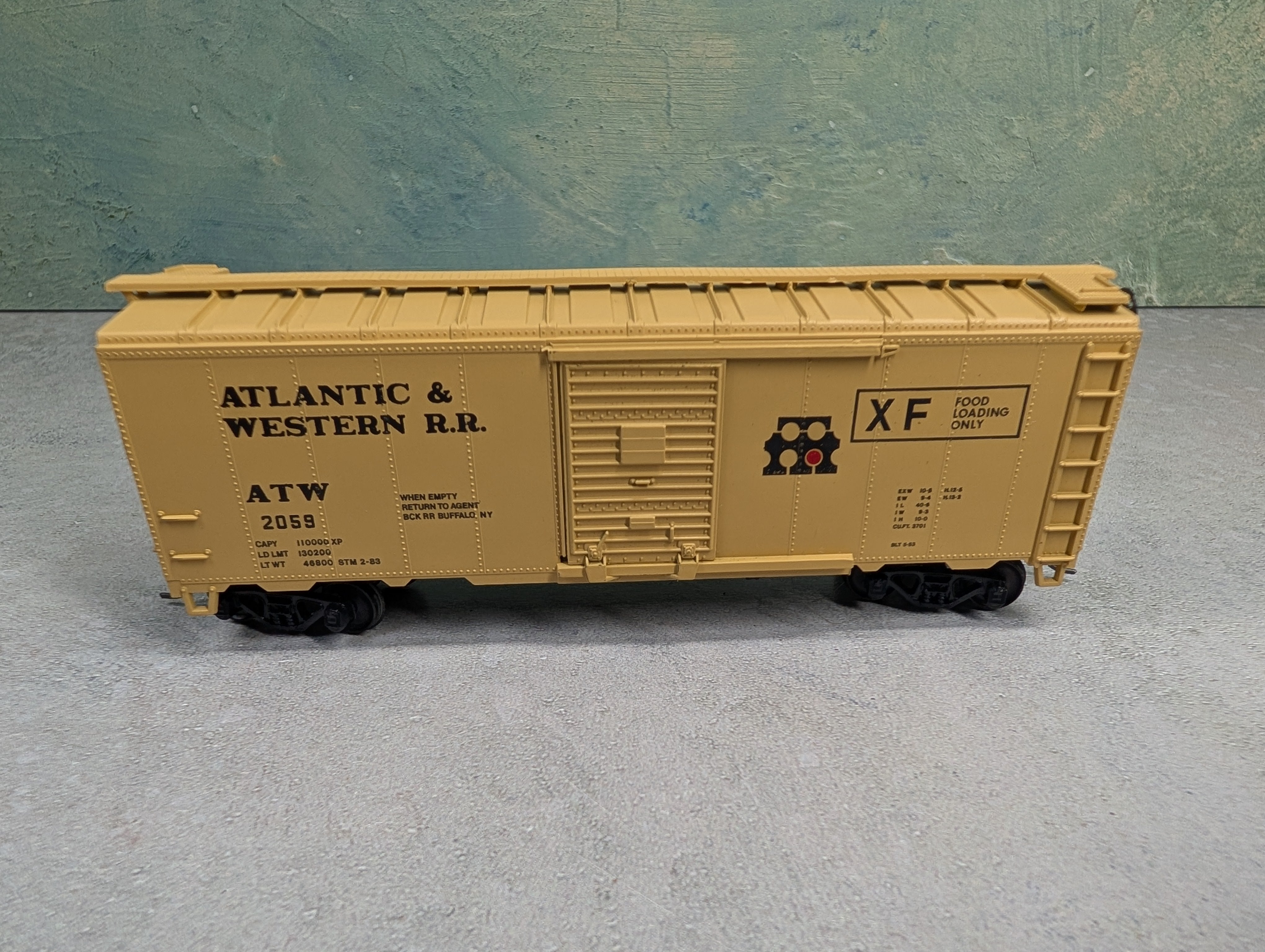 USED Athearn HO Scale 40' Box Car Atlantic & Western ATW #2059