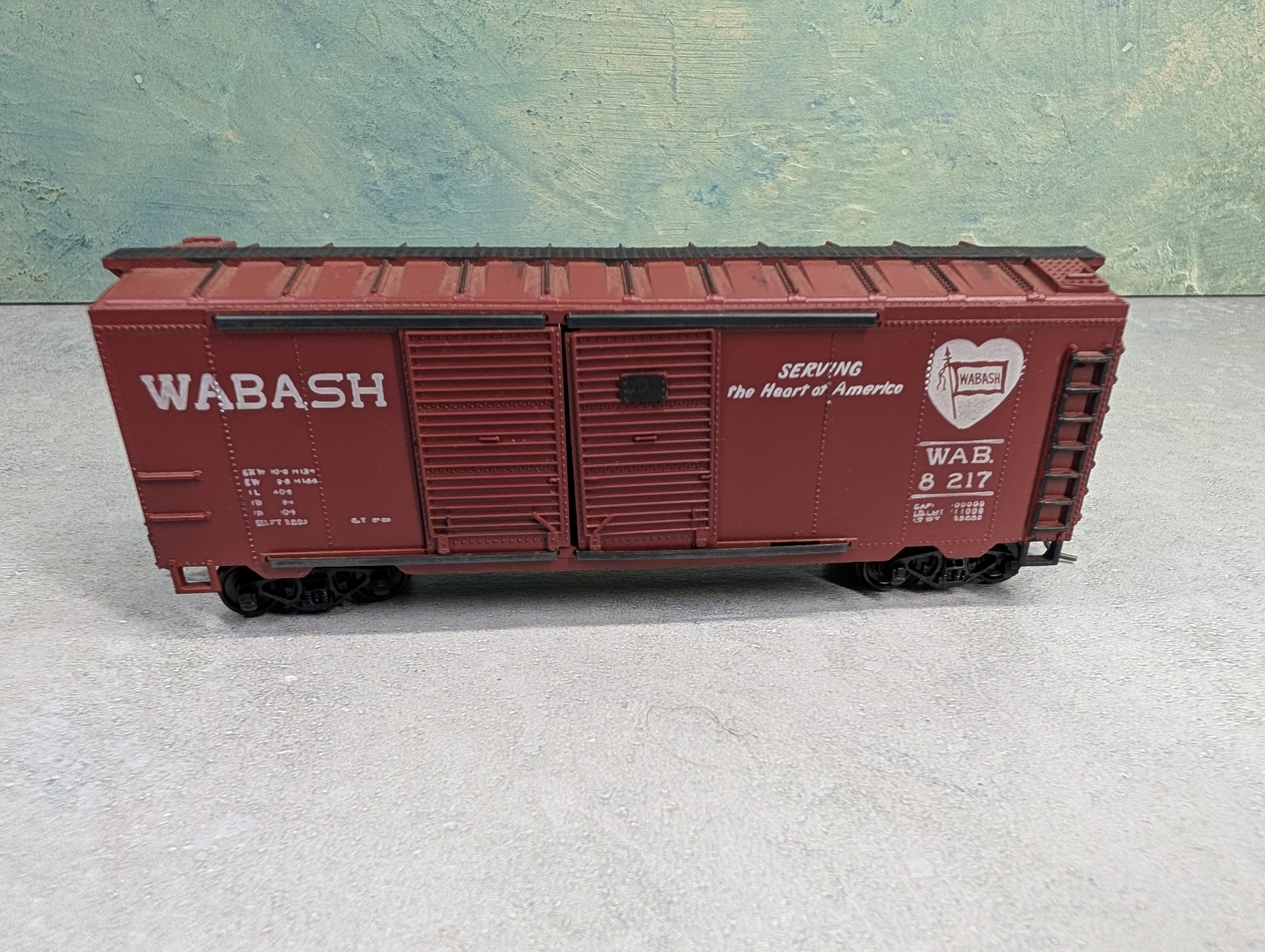 USED Varney HO Scale 40' DD Box Car Wabash WAB #8217