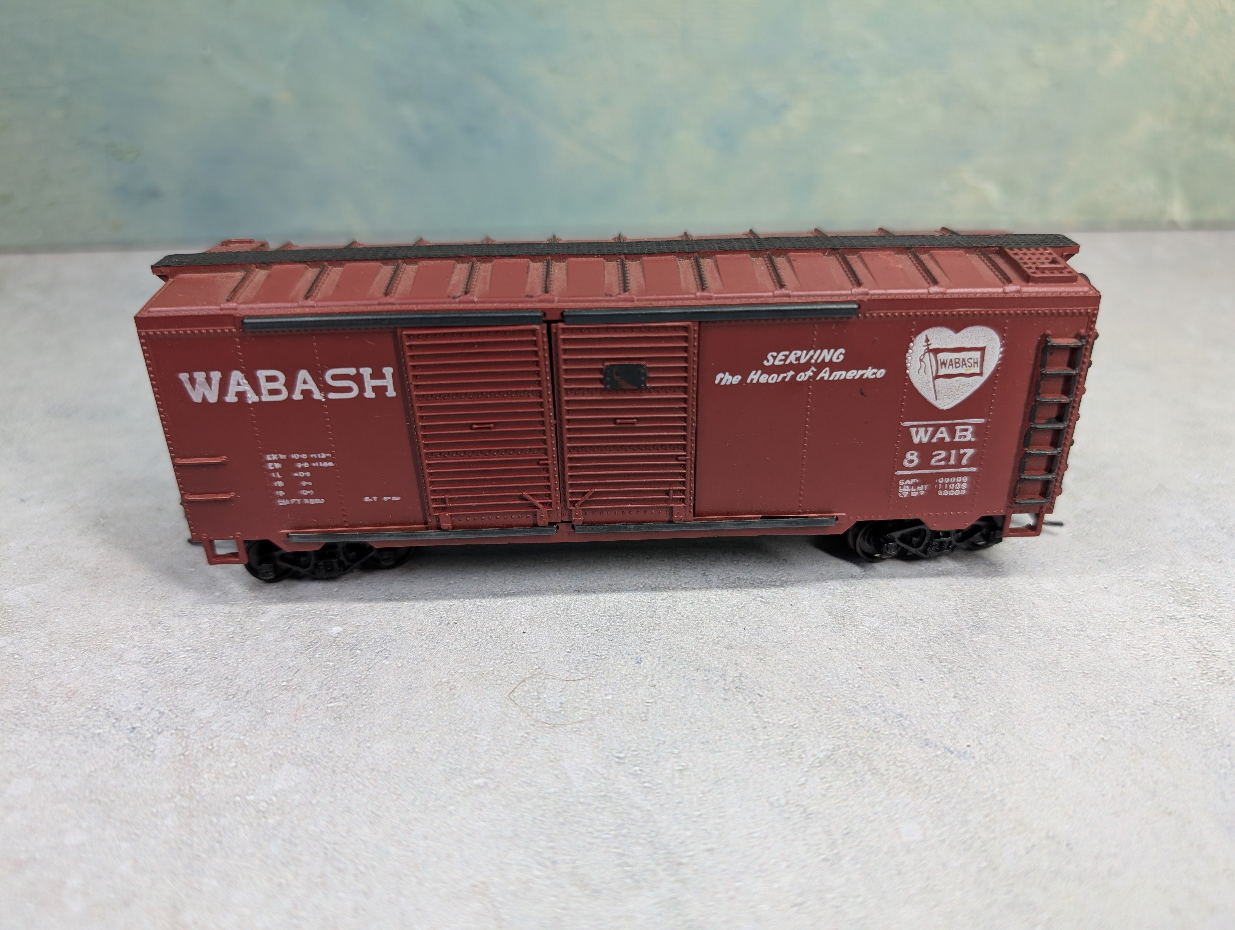USED Varney HO Scale 40' DD Box Car Wabash WAB #8217
