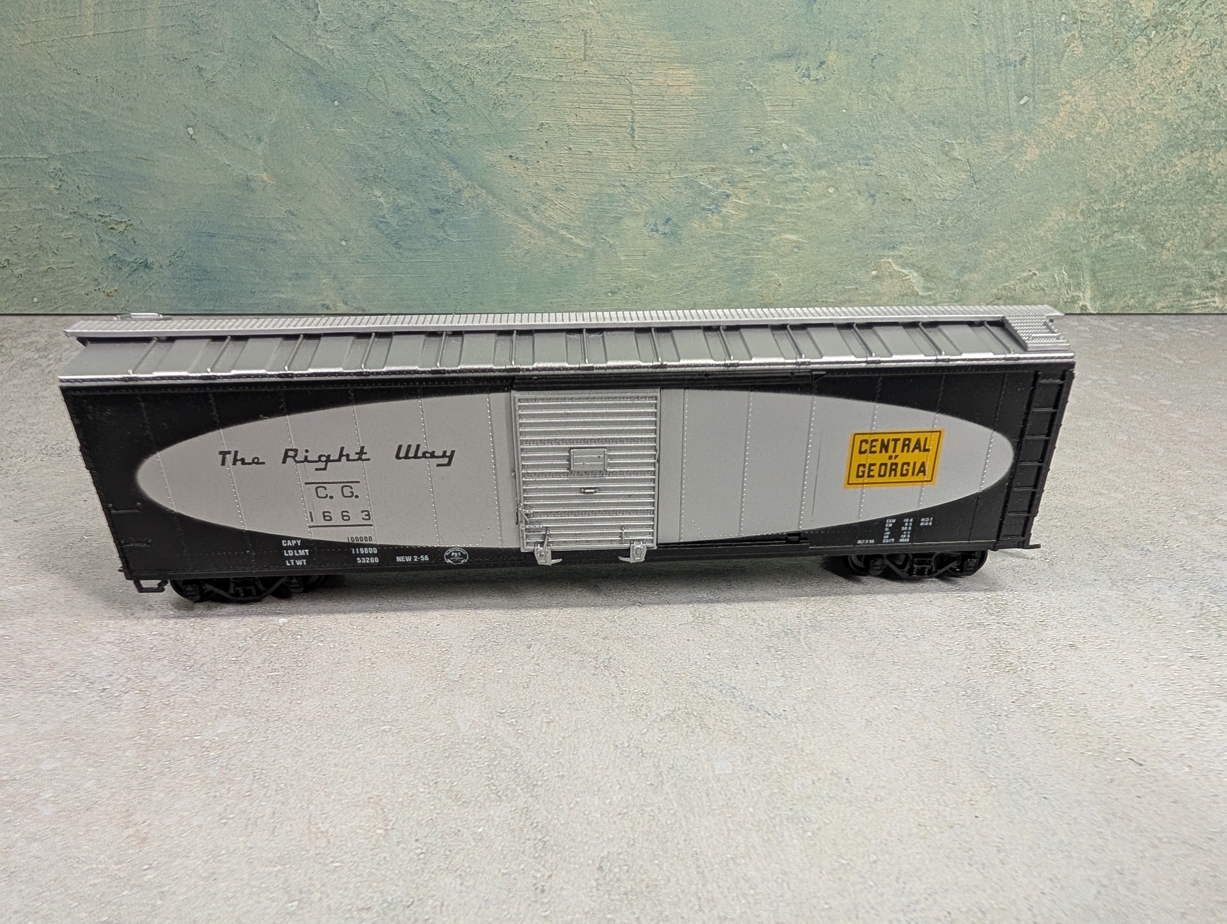 USED Athearn HO Scale 50' Box Car Central of Georgia CG #1663