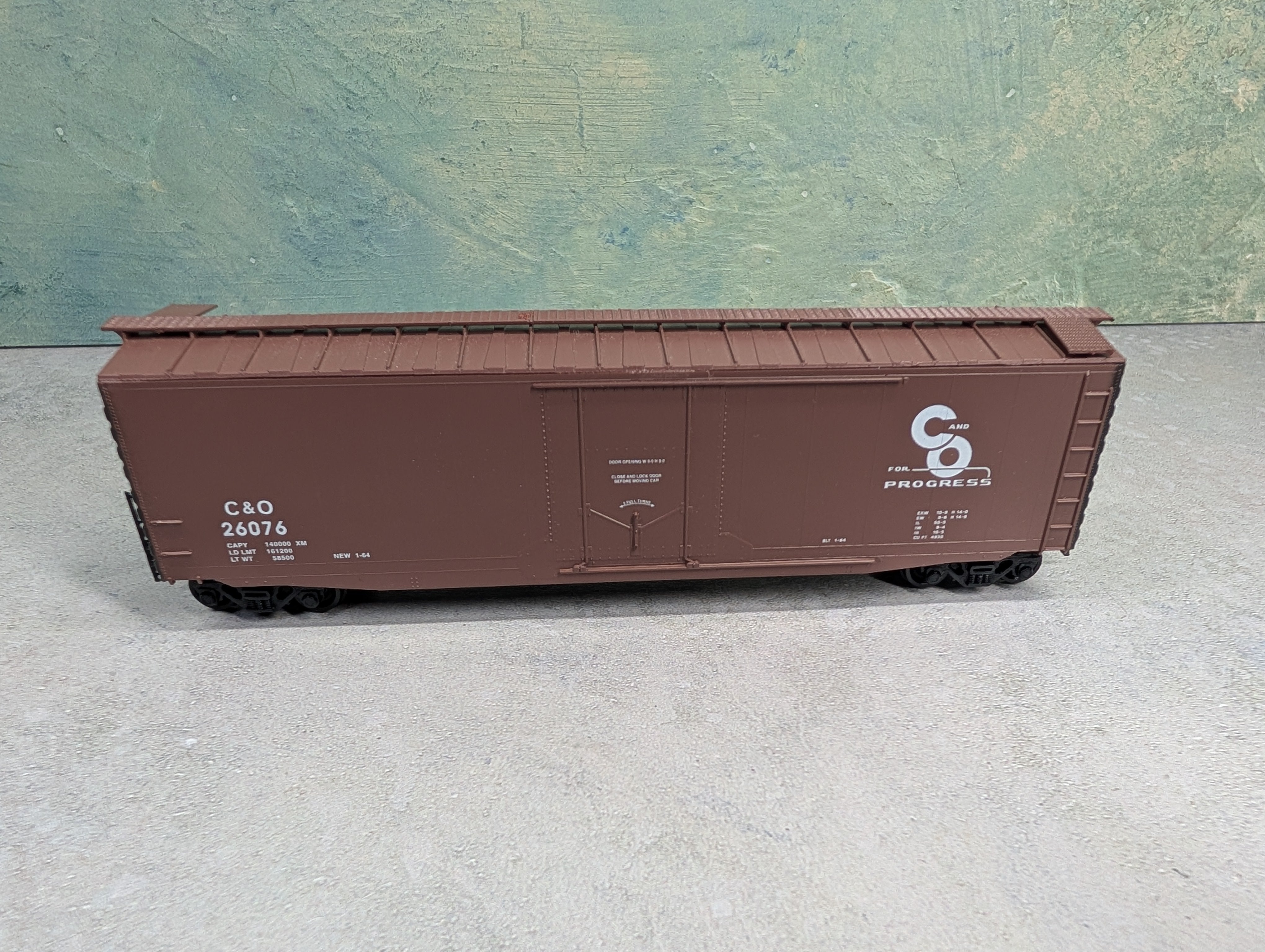 USED E&C SHOPS HO Scale 50' Box Car Chesapeake and Ohio C&O #26076