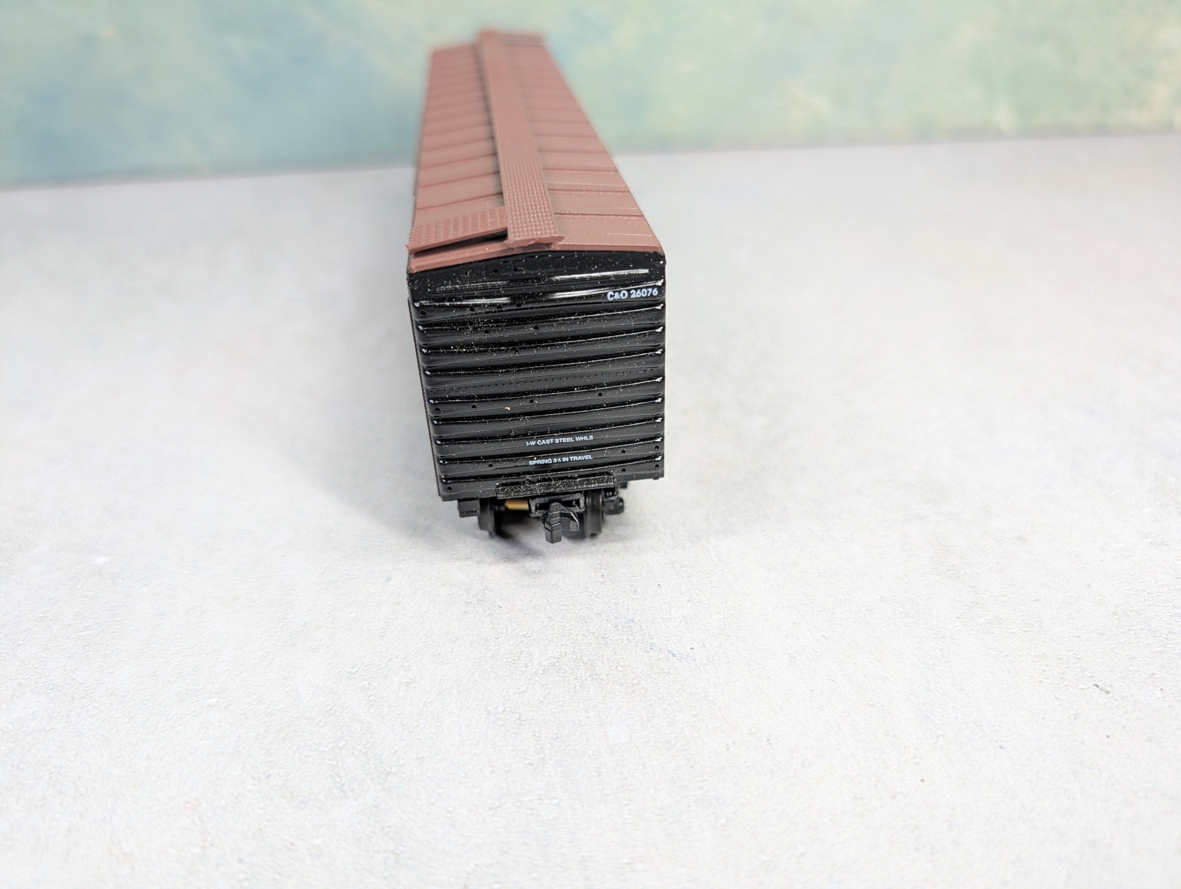 USED E&C SHOPS HO Scale 50' Box Car Chesapeake and Ohio C&O #26076
