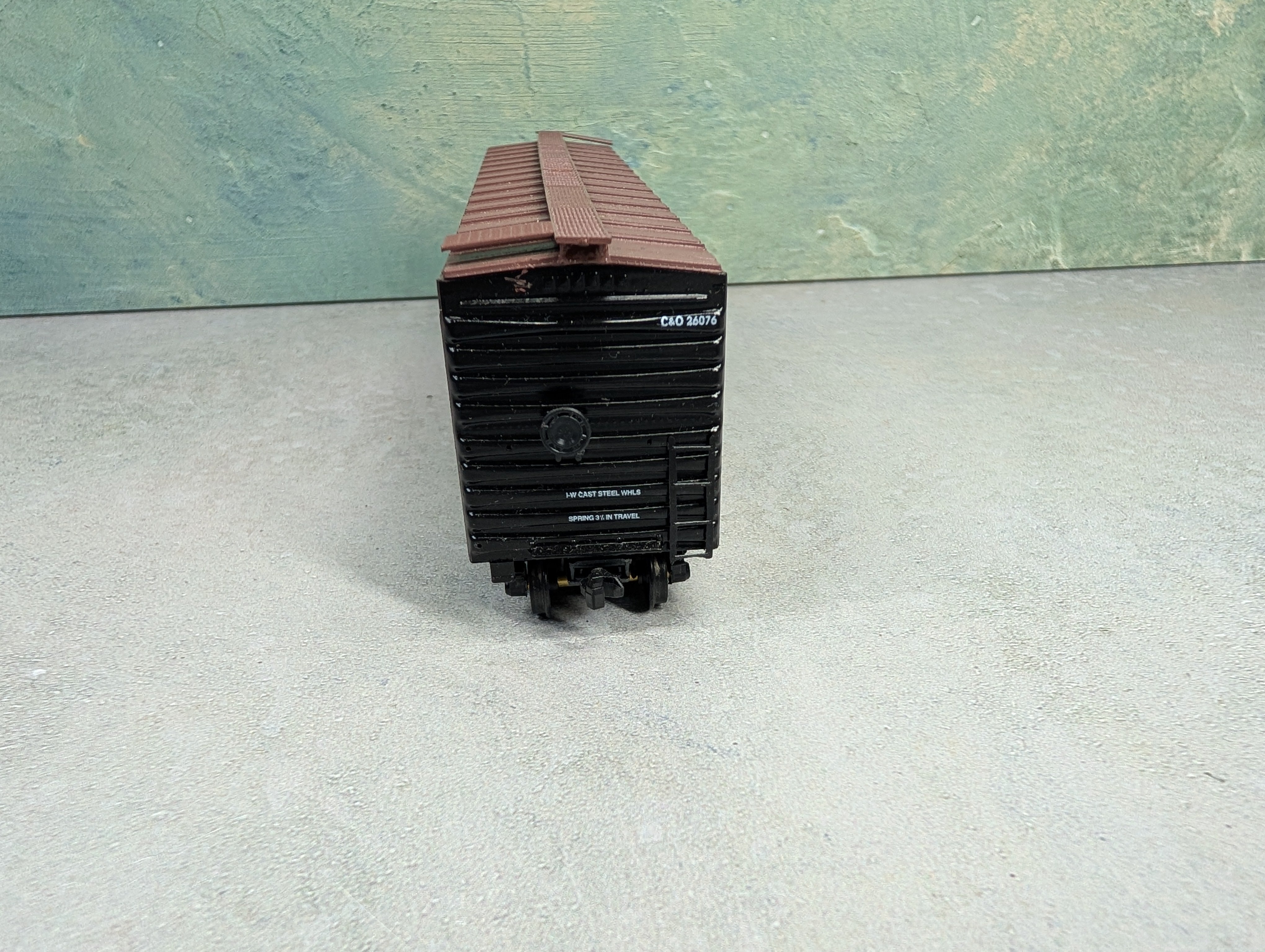 USED E&C SHOPS HO Scale 50' Box Car Chesapeake and Ohio C&O #26076
