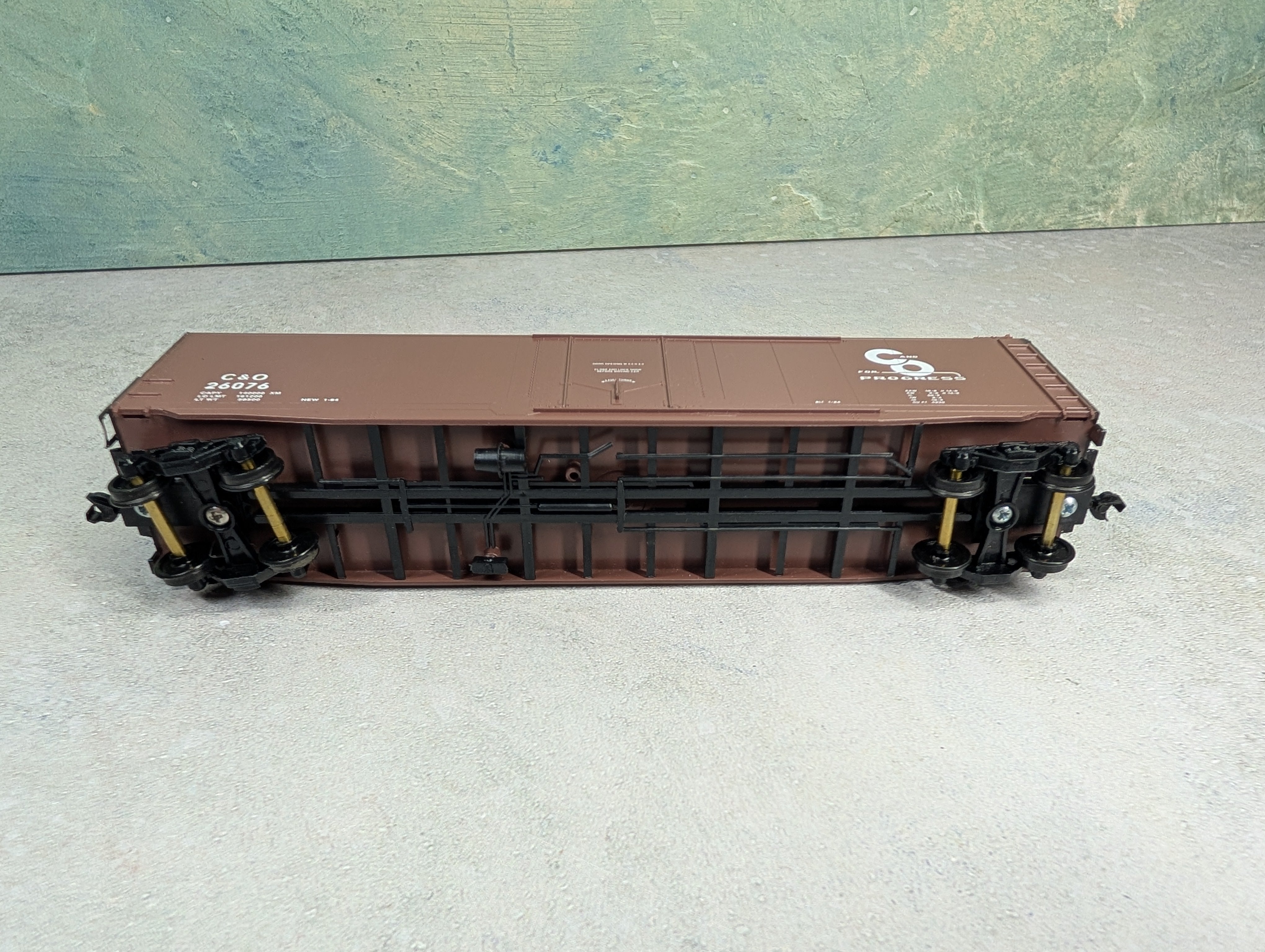 USED E&C SHOPS HO Scale 50' Box Car Chesapeake and Ohio C&O #26076