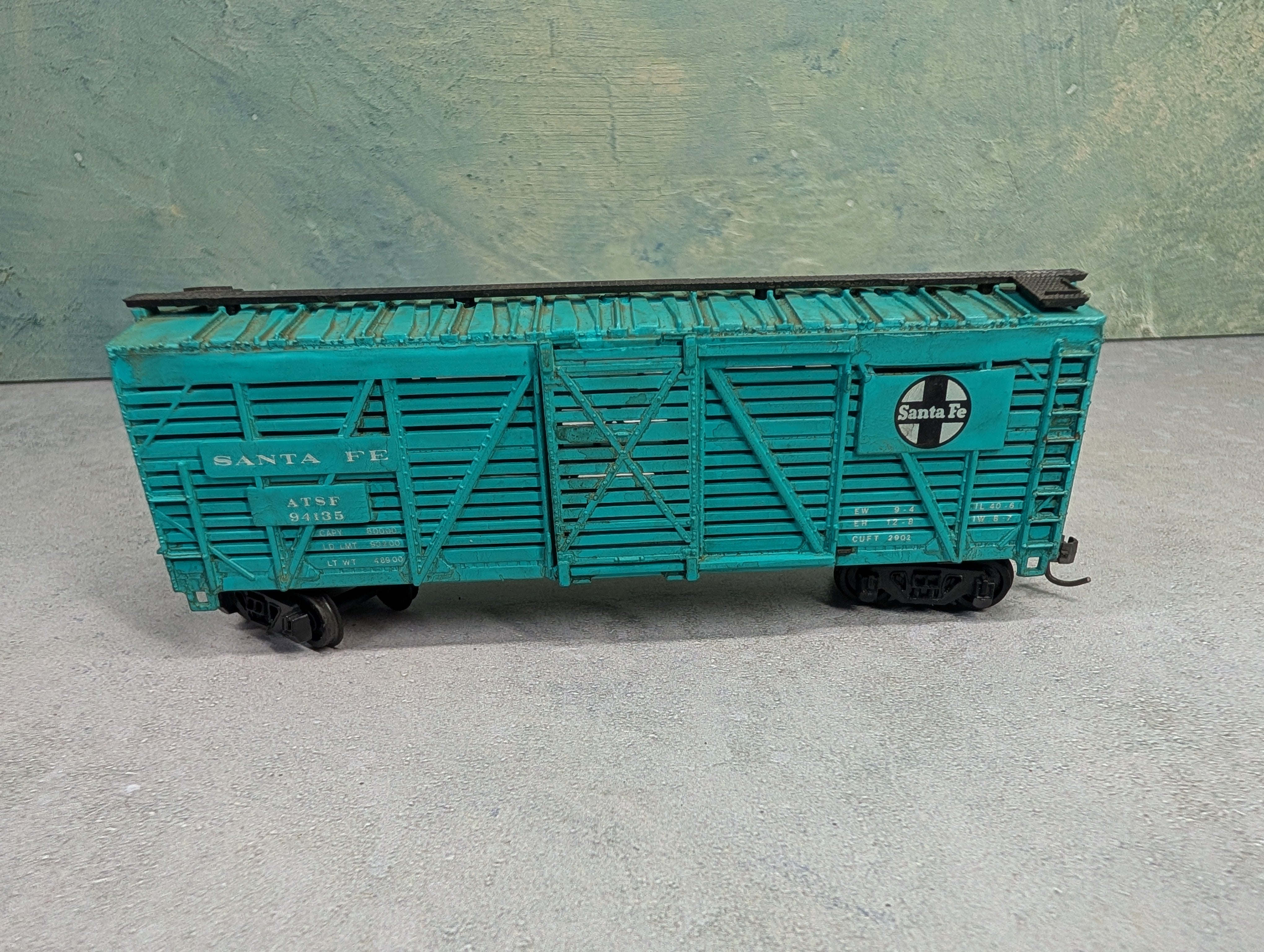 USED Bachmann HO Scale 40' Cattle Stock Car Santa Fe ATSF #94135
