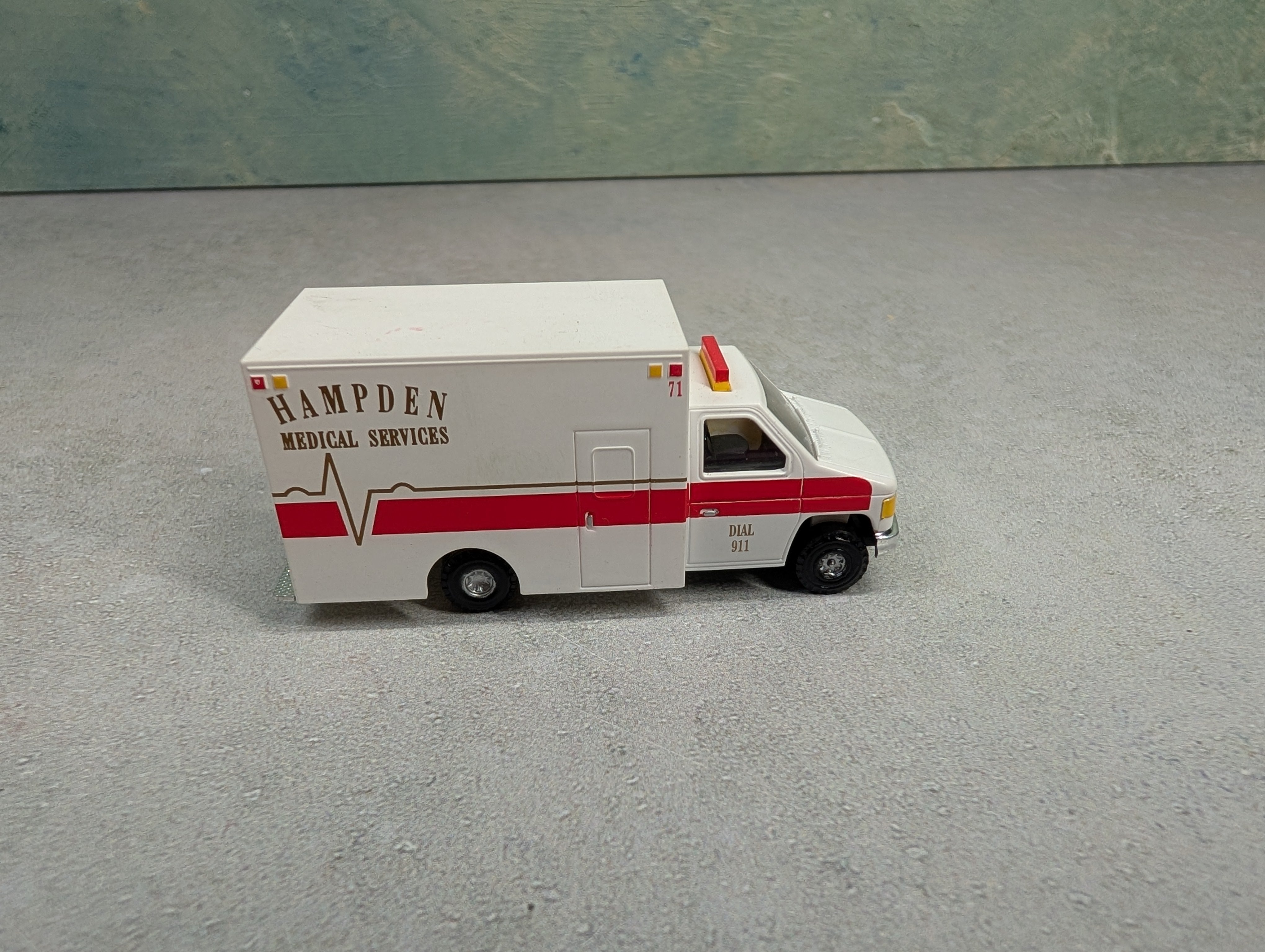 USED Life-Like HO Scale Ambulance - Hampden Medical Services