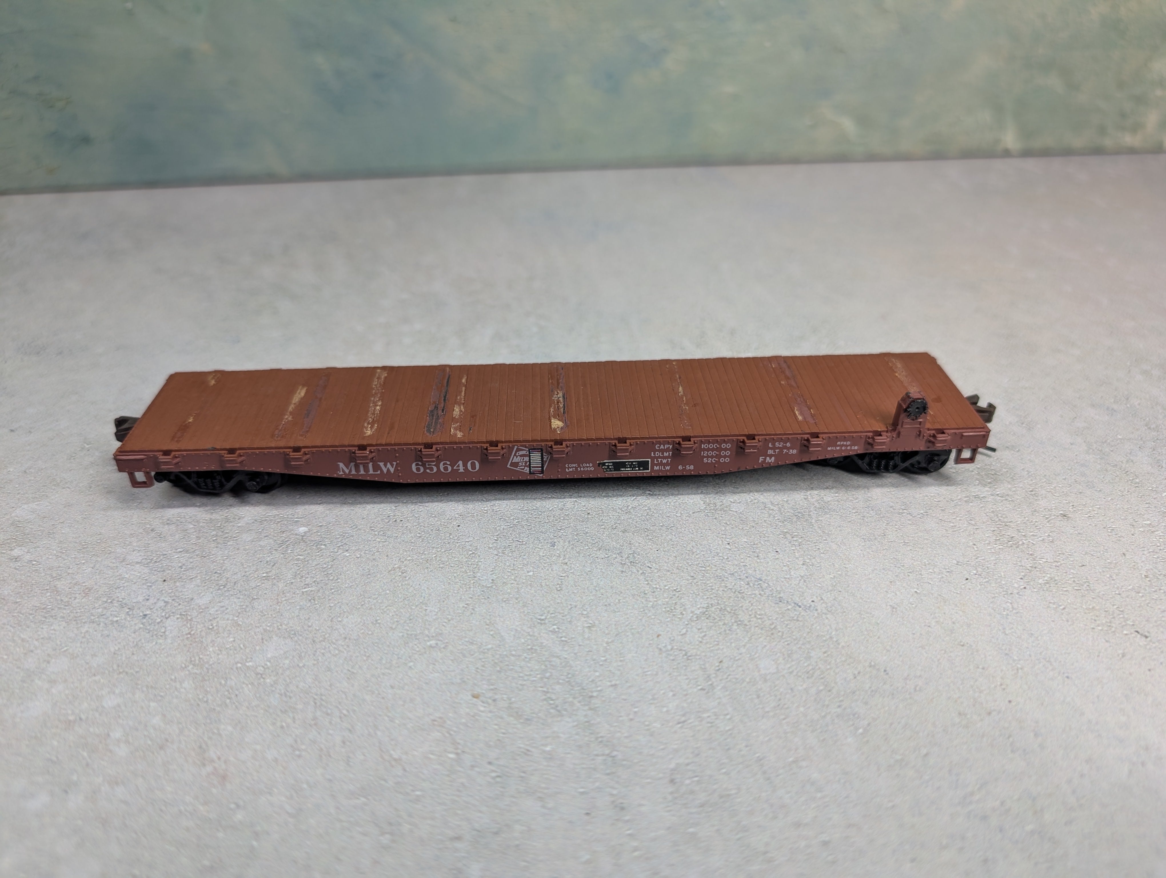 USED Athearn HO Scale 50' Flat Car Milwaukee Road MILW #65640