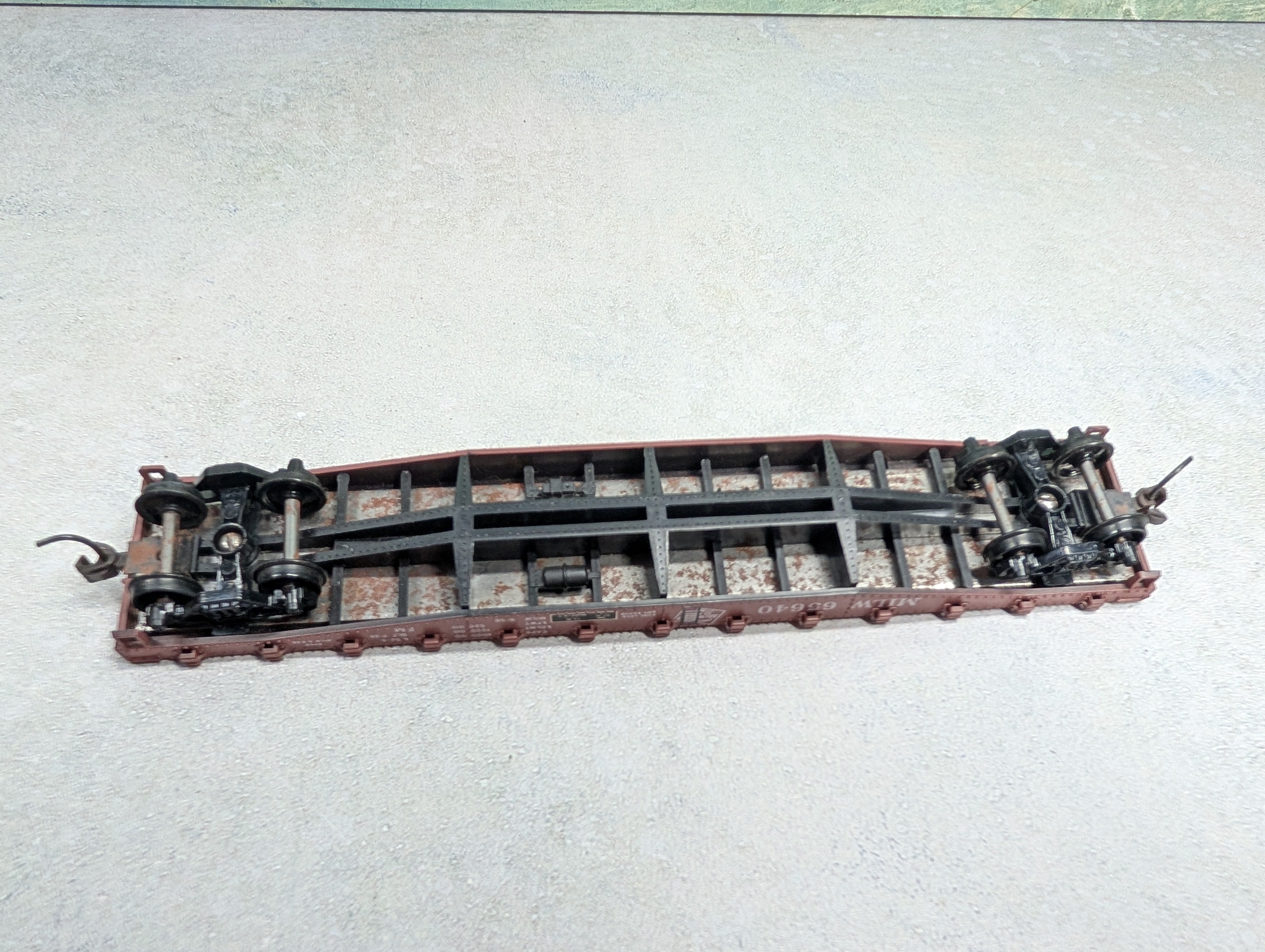 USED Athearn HO Scale 50' Flat Car Milwaukee Road MILW #65640