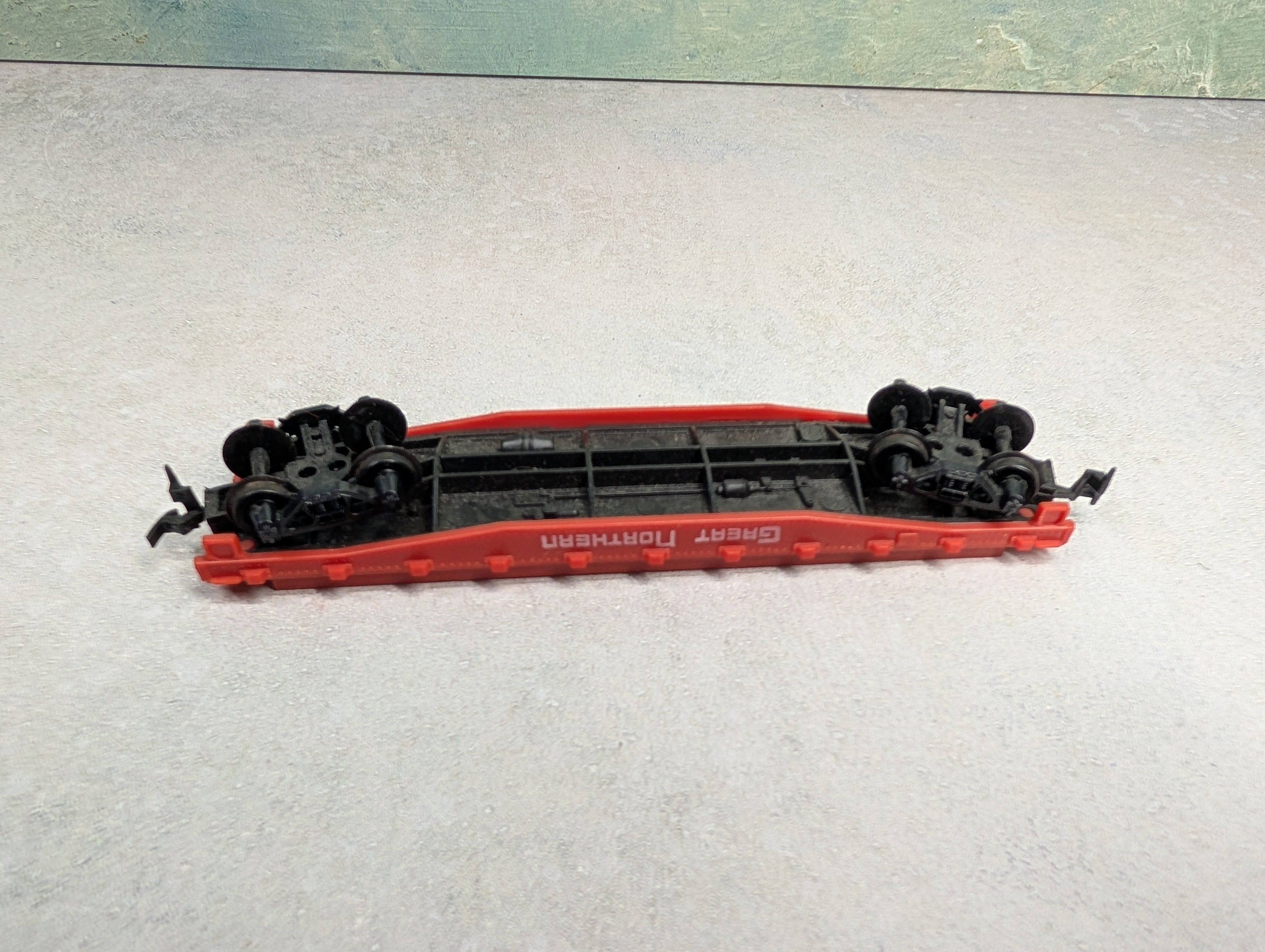 USED HO Scale 40' Flat Car Great Northern