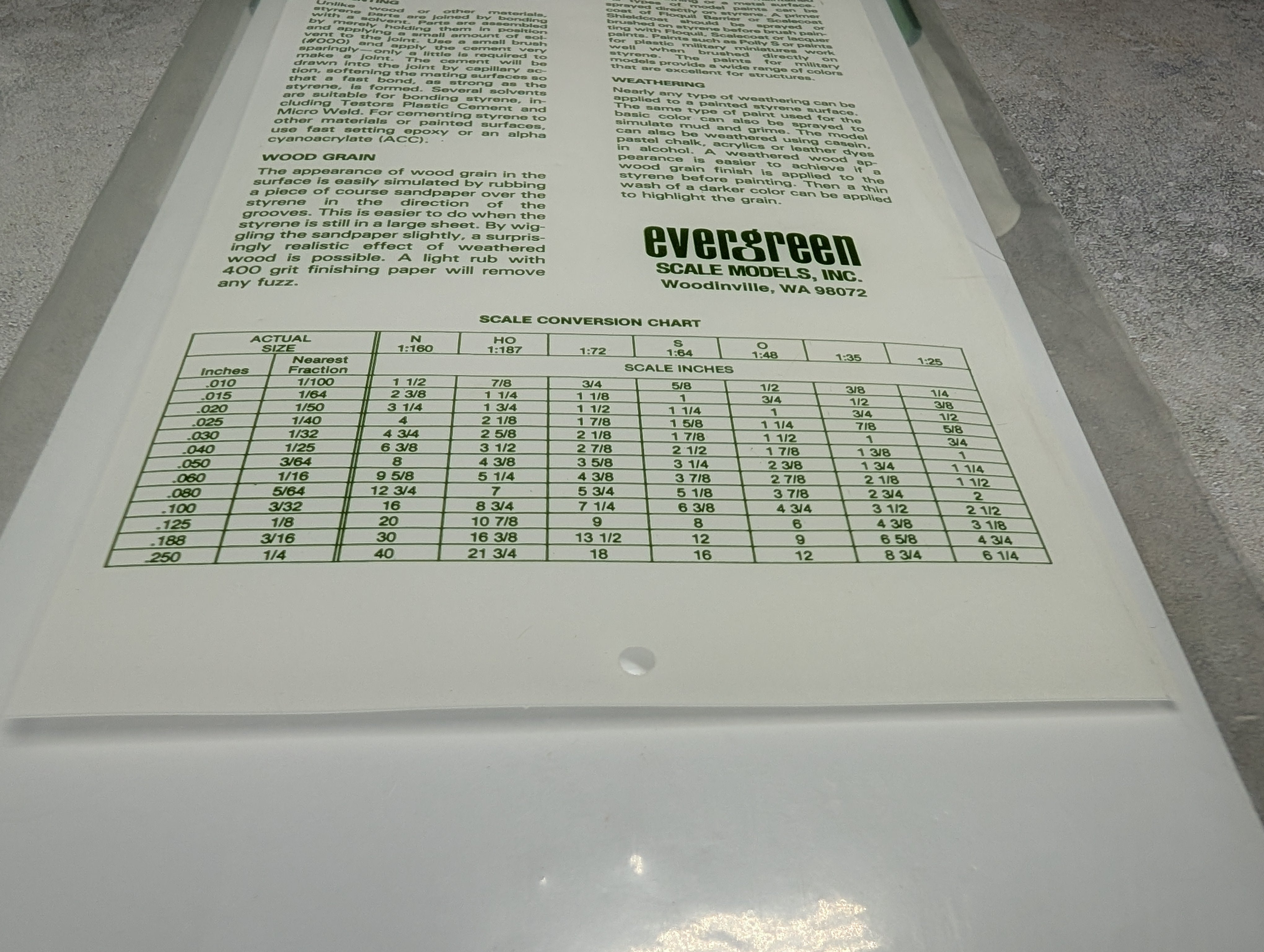 Evergreen Scale Models 9080 MULTI Scale Sheet Styrene Plain White 080" Thick (1 Sheet)