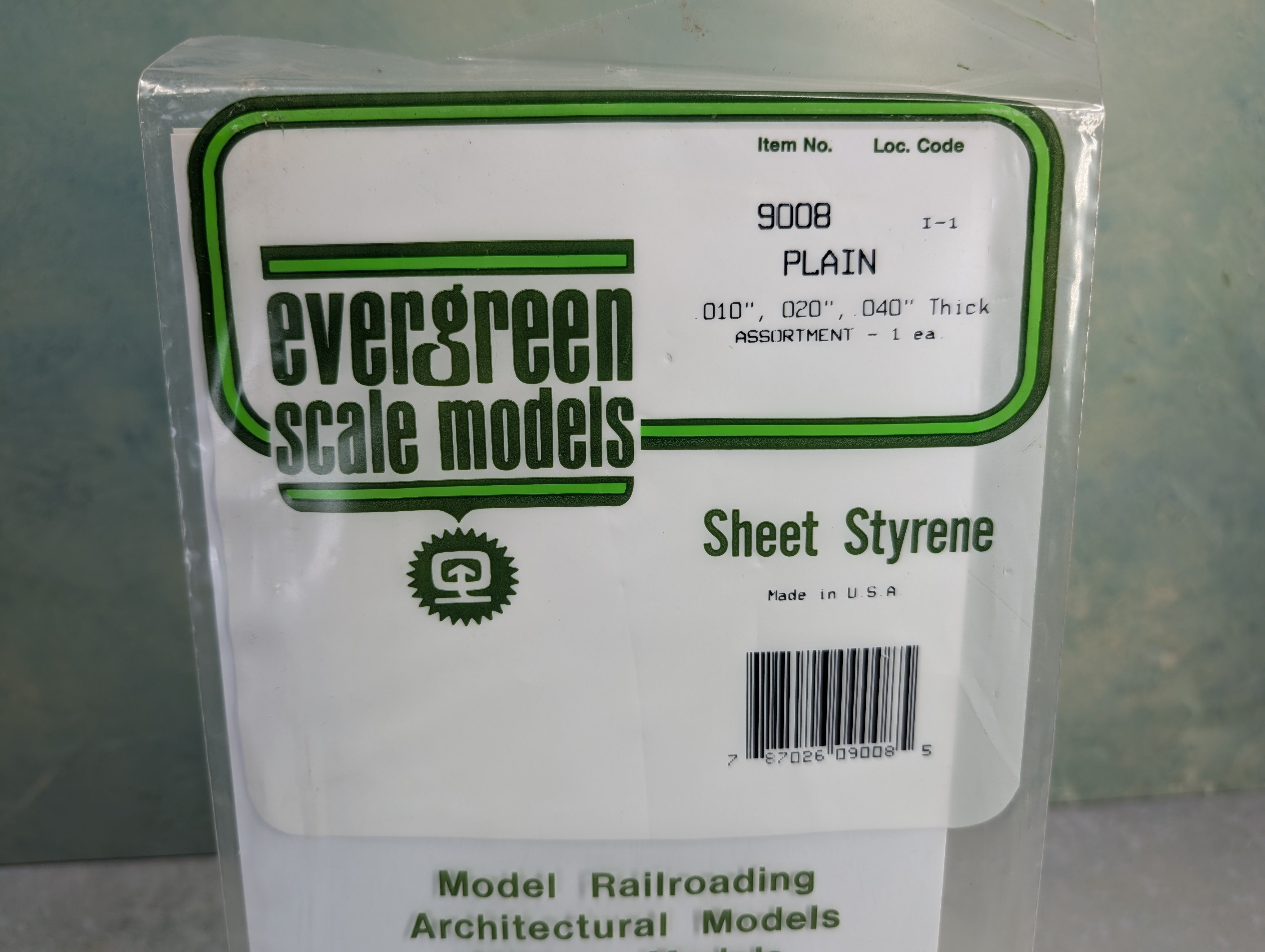 Evergreen Scale Models 9008 MULTI Scale Sheet Styrene Plain White 3 PC Assortment