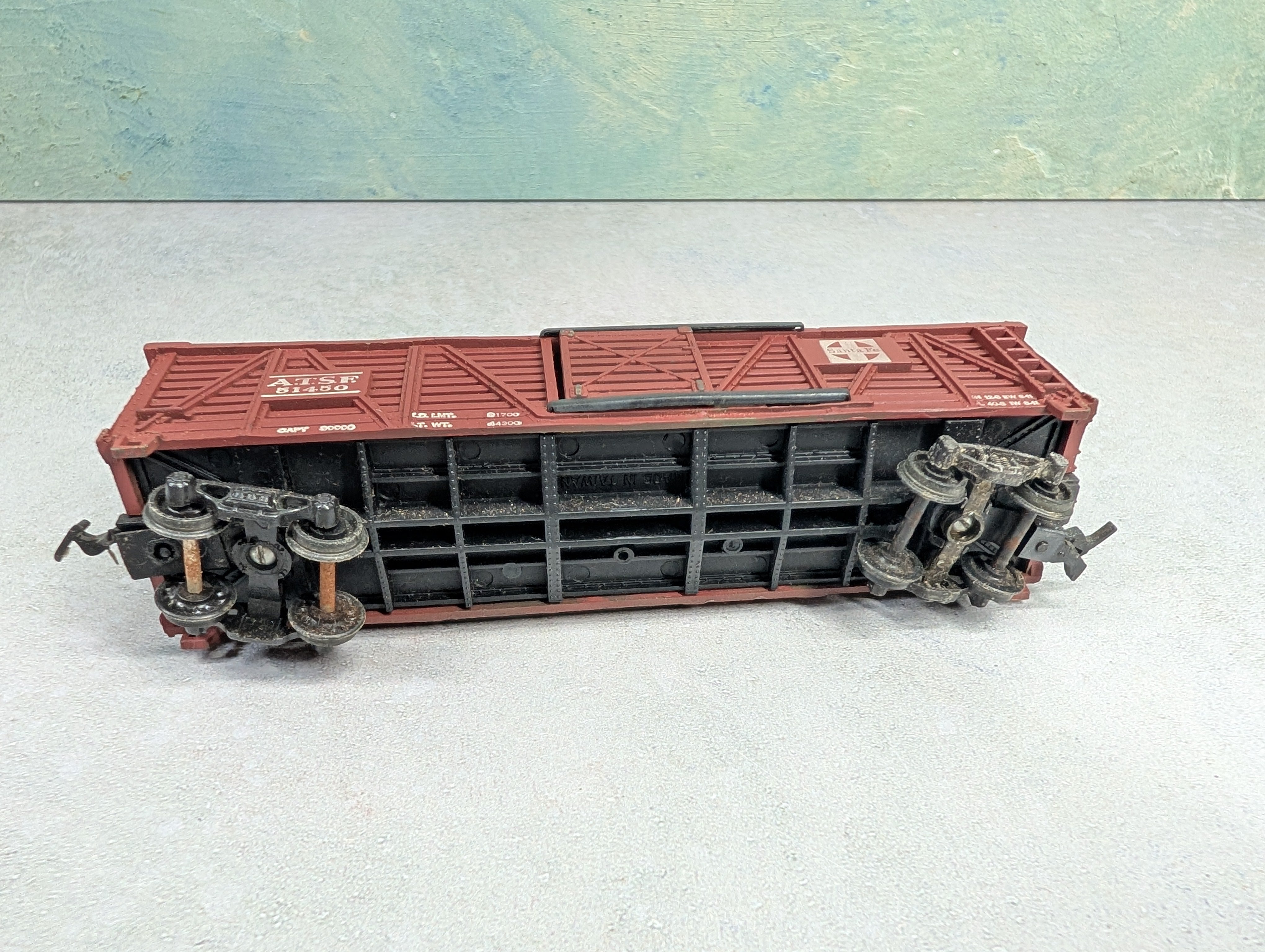 USED Varney HO Scale 40' Cattle Stock Car Santa Fe ATSF #51450