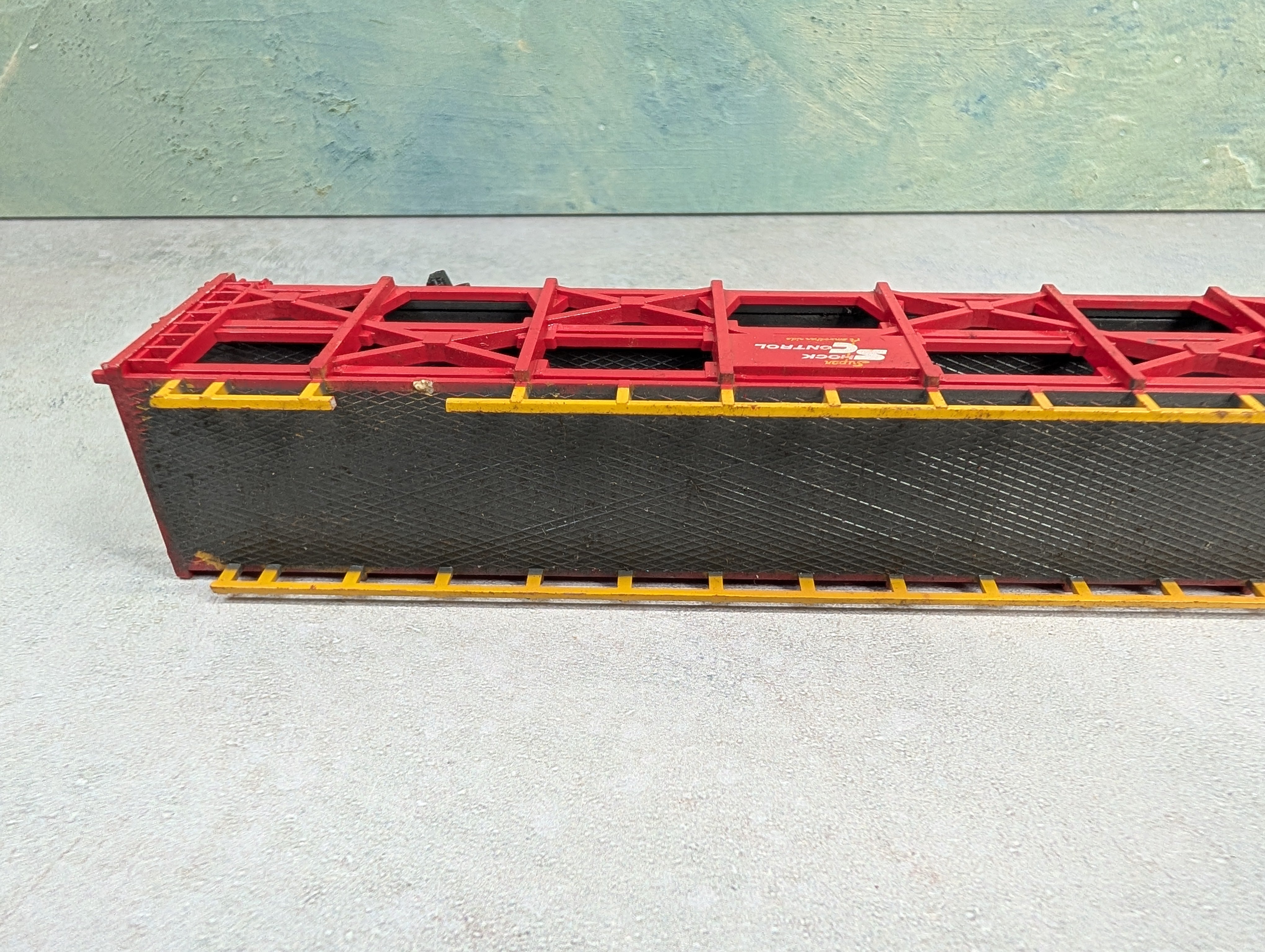 USED Bachmann HO Scale Auto Carrier Santa Fe ATSF #88969 Damaged/Missing Parts