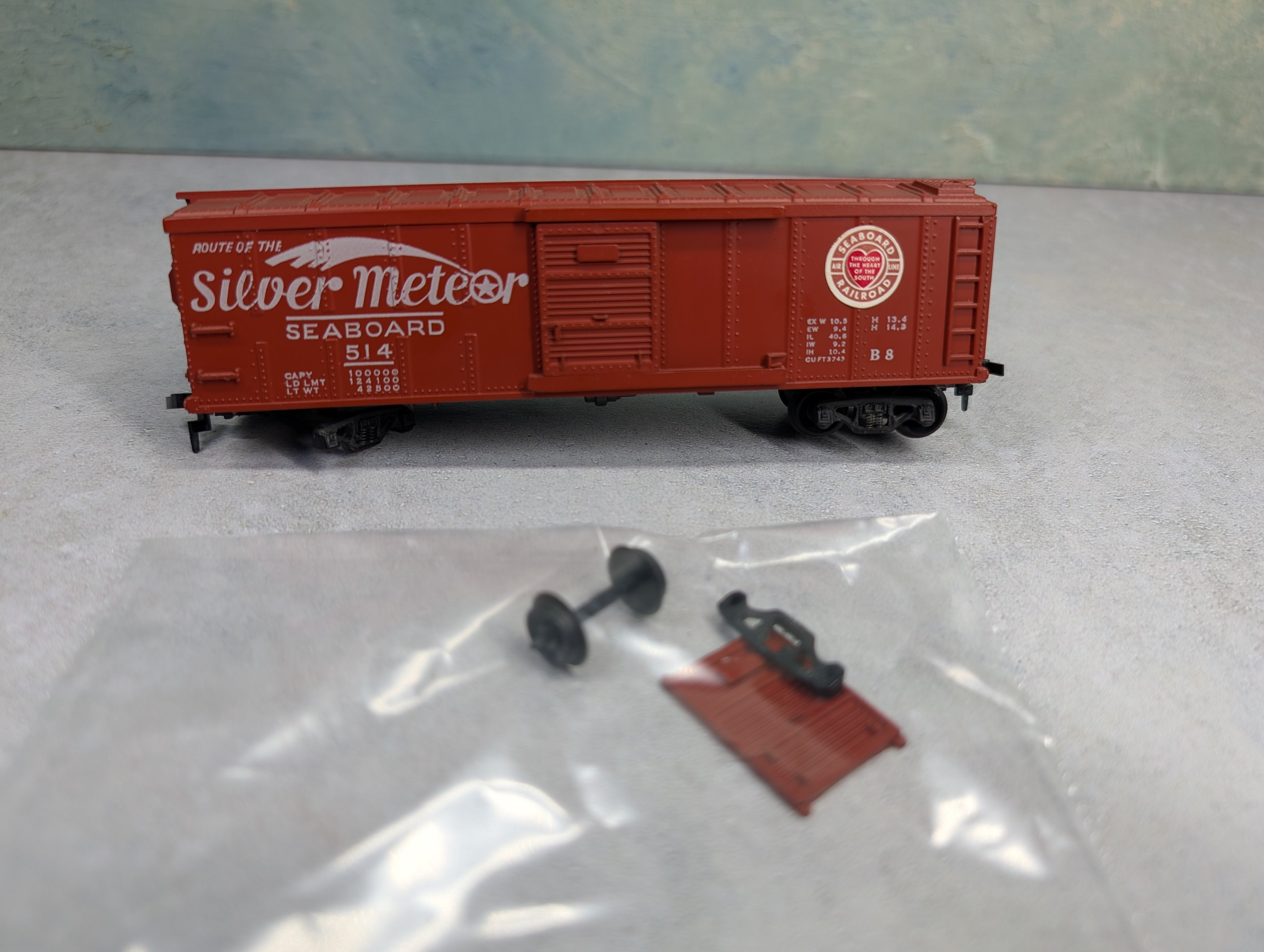 USED Gilbert HO Scale 41' Box Car Seaboard Air Line #514
