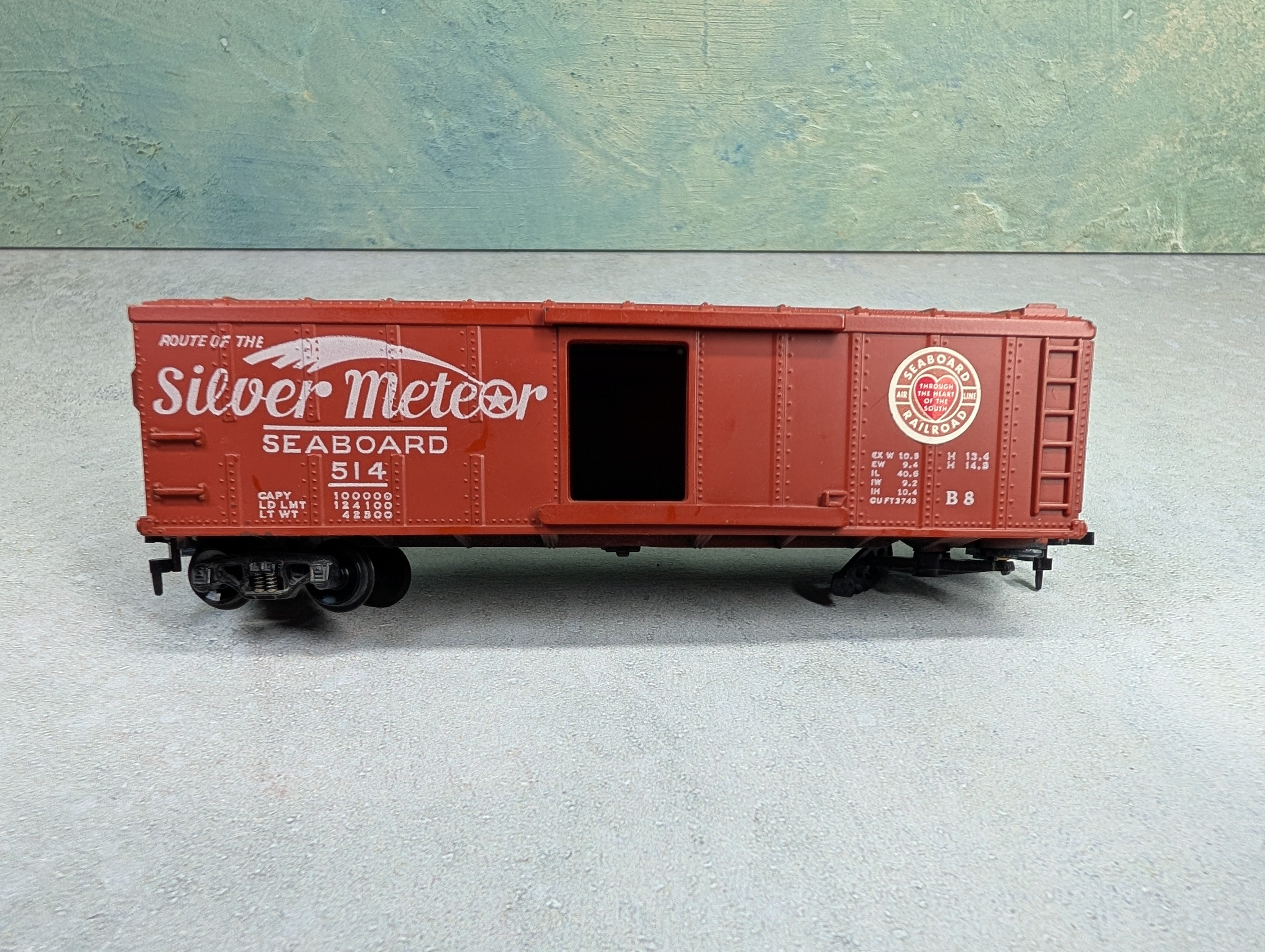 USED Gilbert HO Scale 41' Box Car Seaboard Air Line #514
