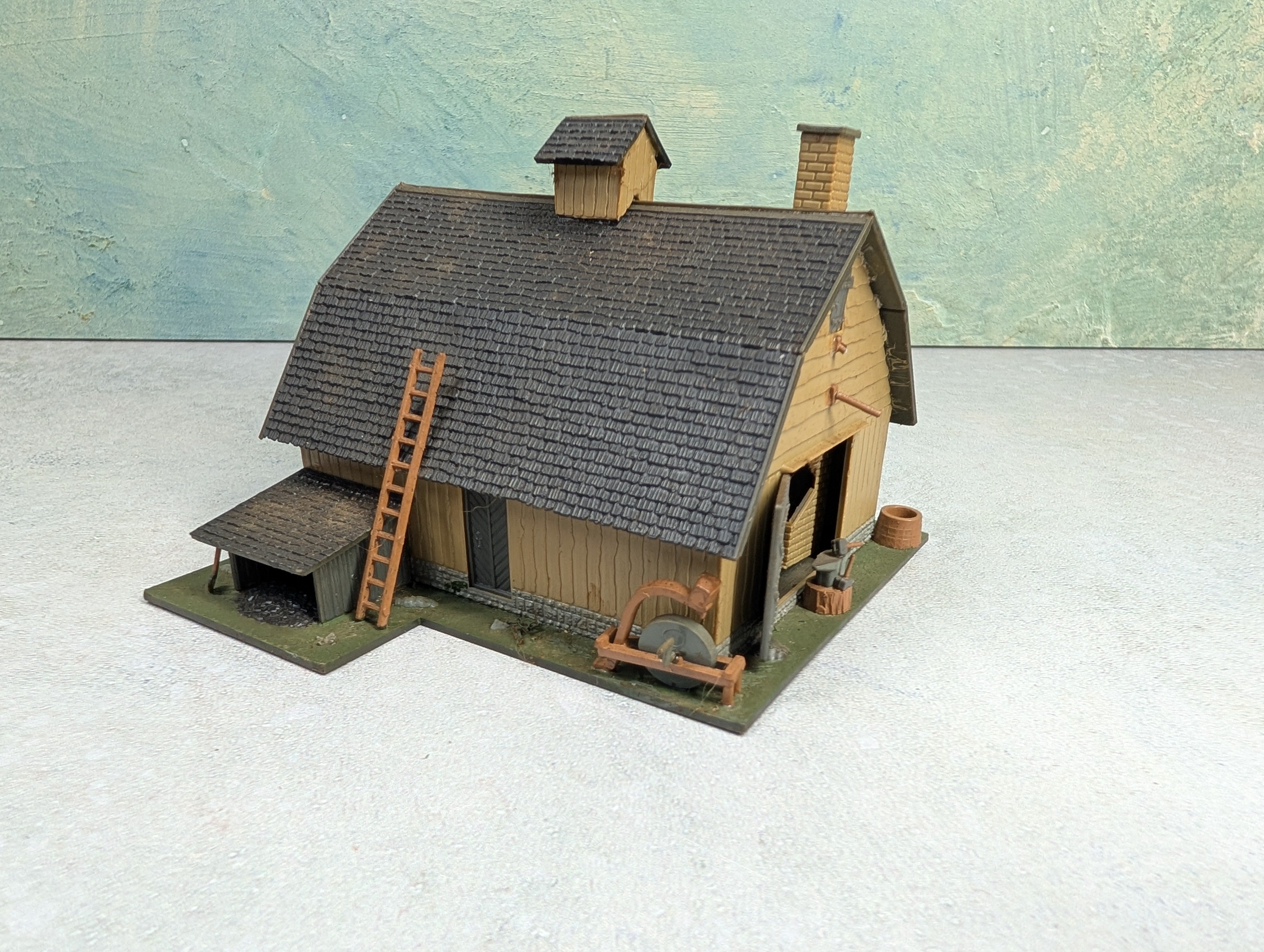 USED HO Scale Village Blacksmith, Workshop Building