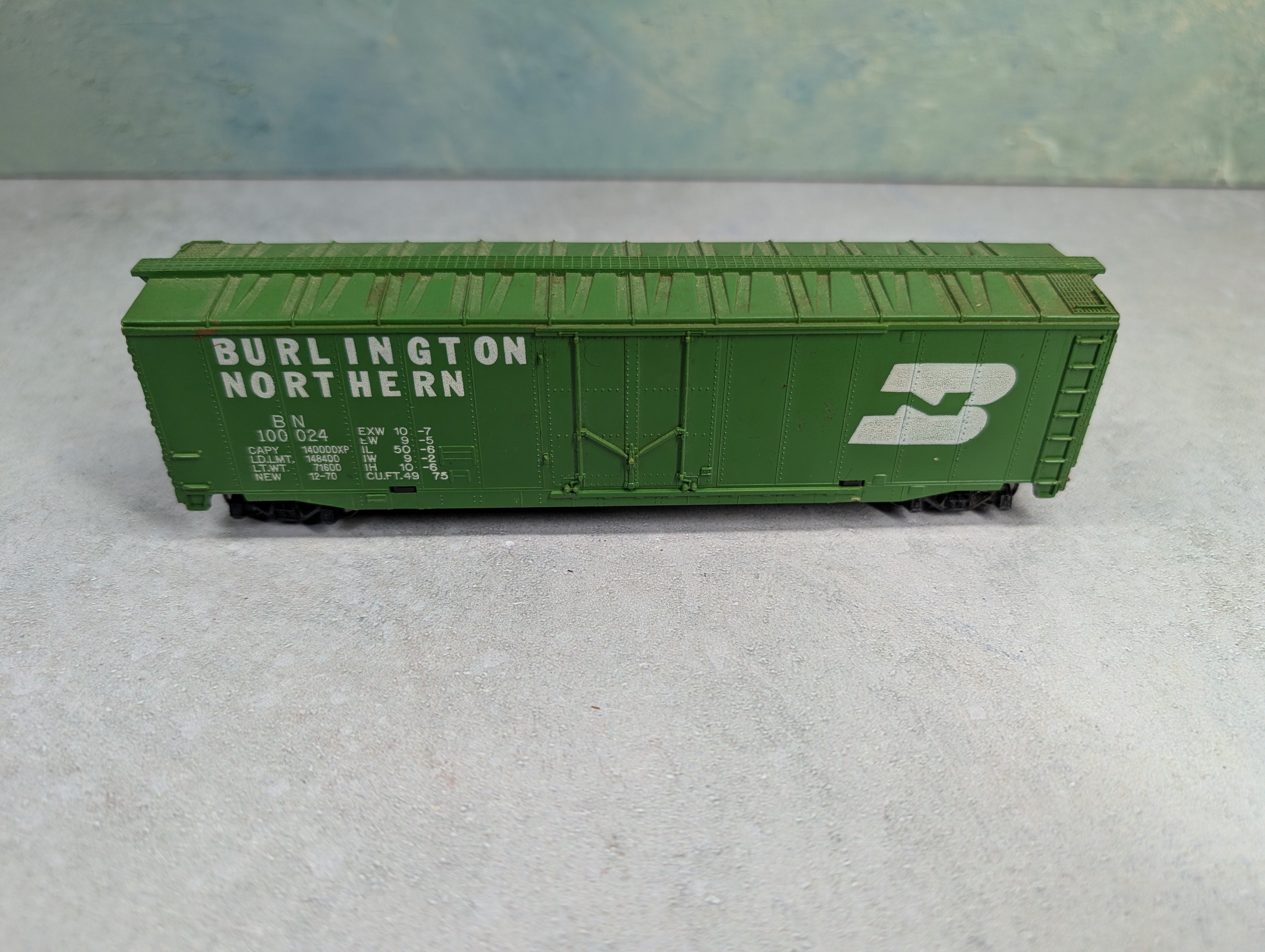 USED Tyco HO Scale 50' Box Car Burlington Northern BN #100024