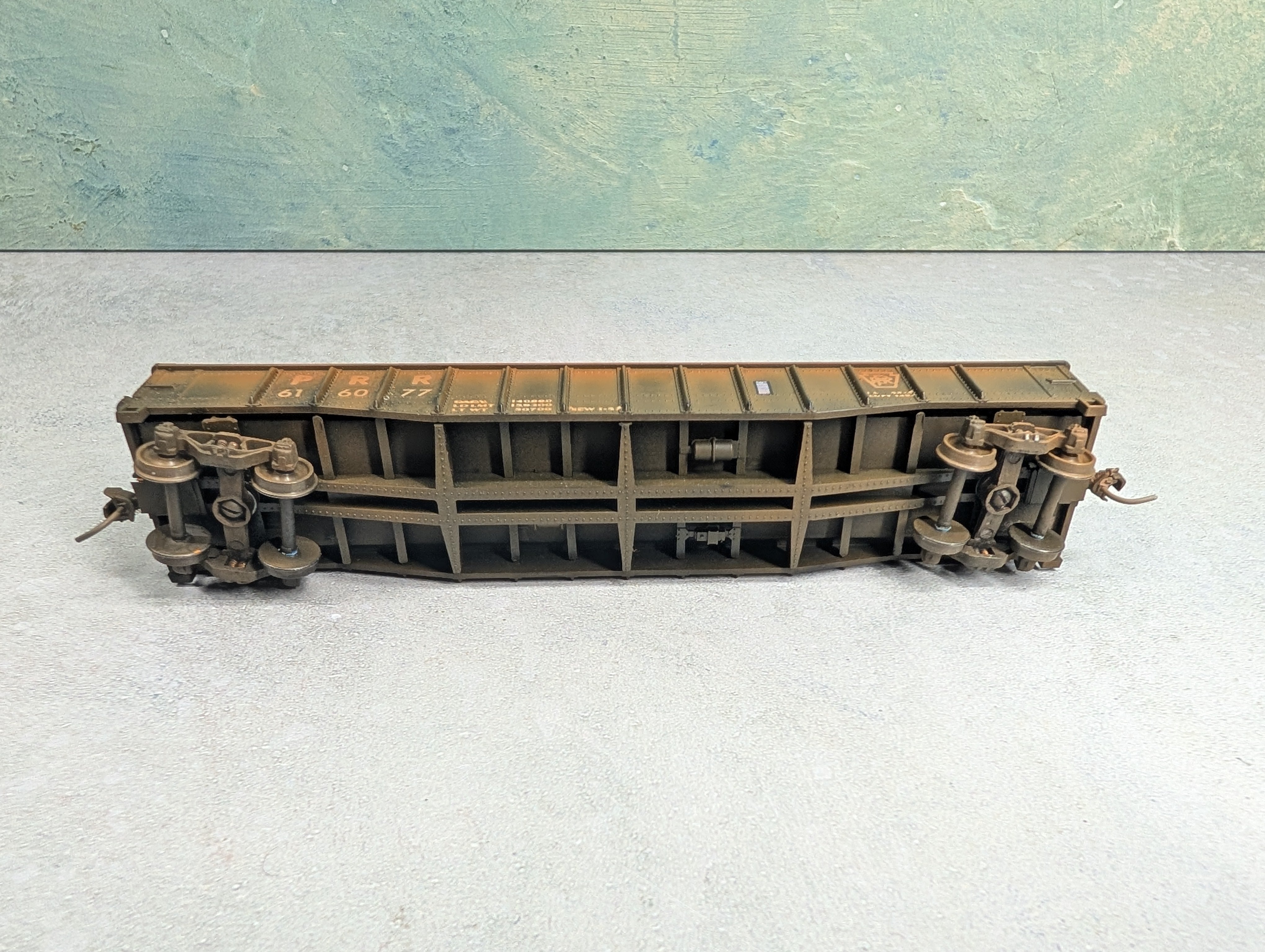 USED Athearn HO Scale 50' Gondola Pennsylvania PRR #616077 Beautifully Weathered