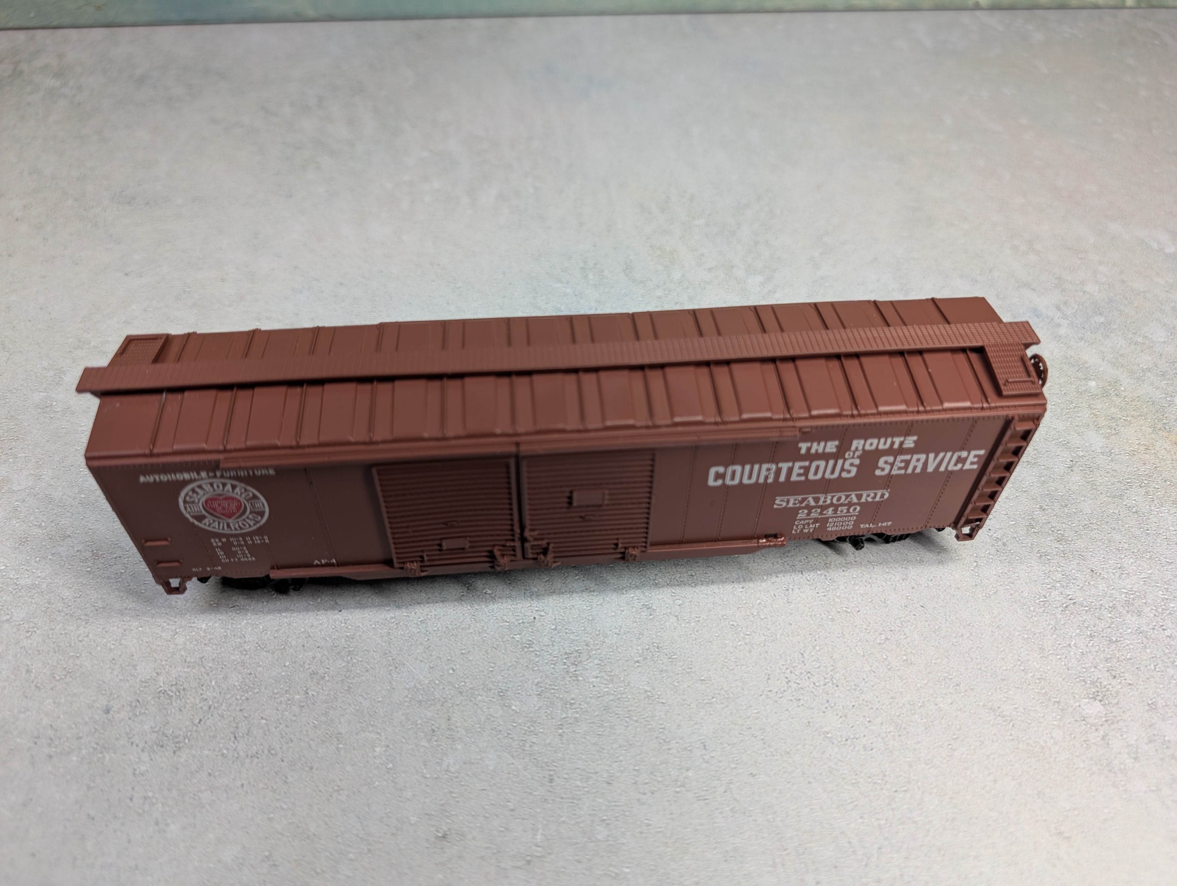 USED Athearn HO Scale 50' DD Box Car Seaboard Air Line #22450