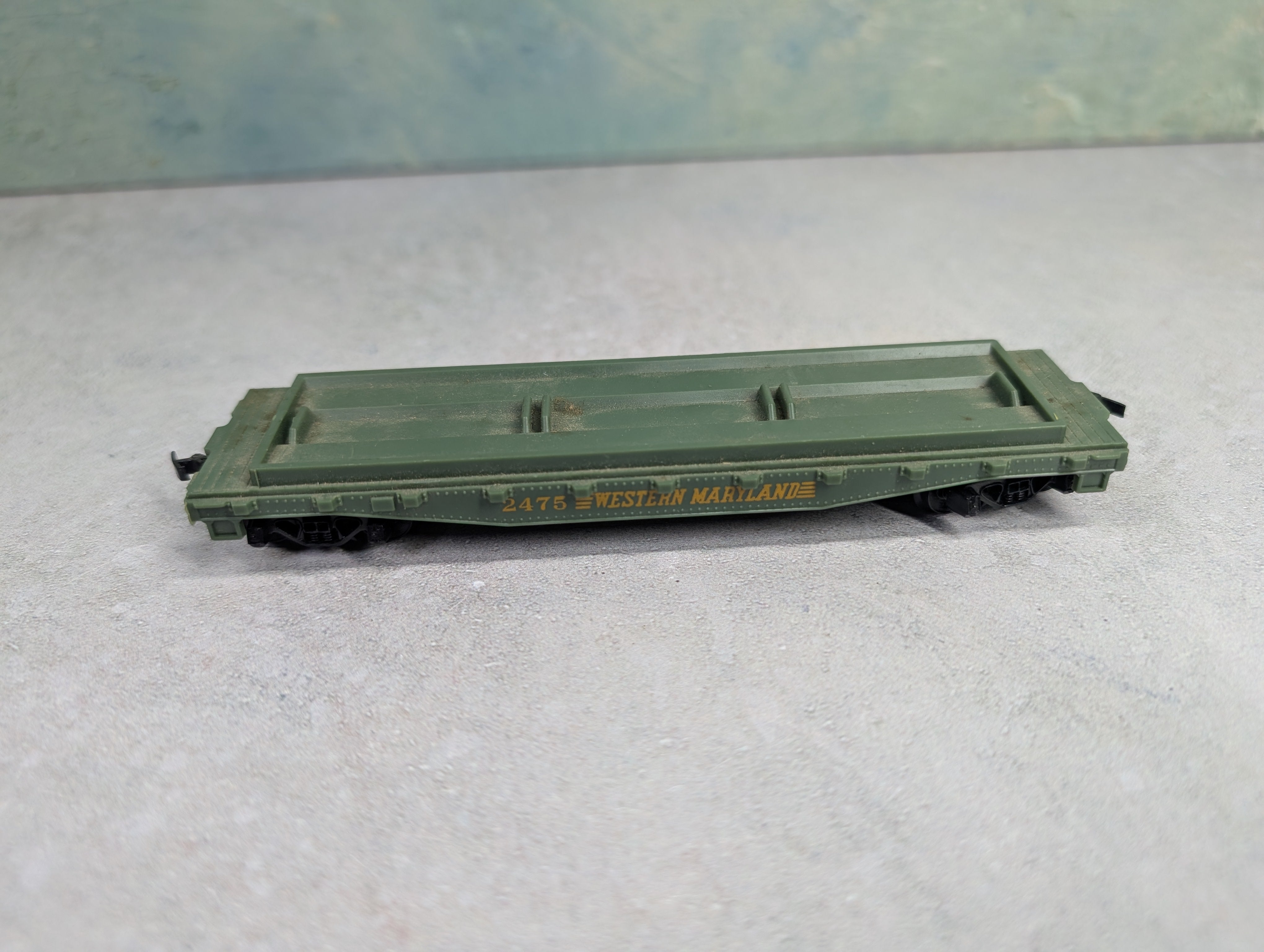 USED Tyco HO Scale Flat Car Western Maryland WM #2475