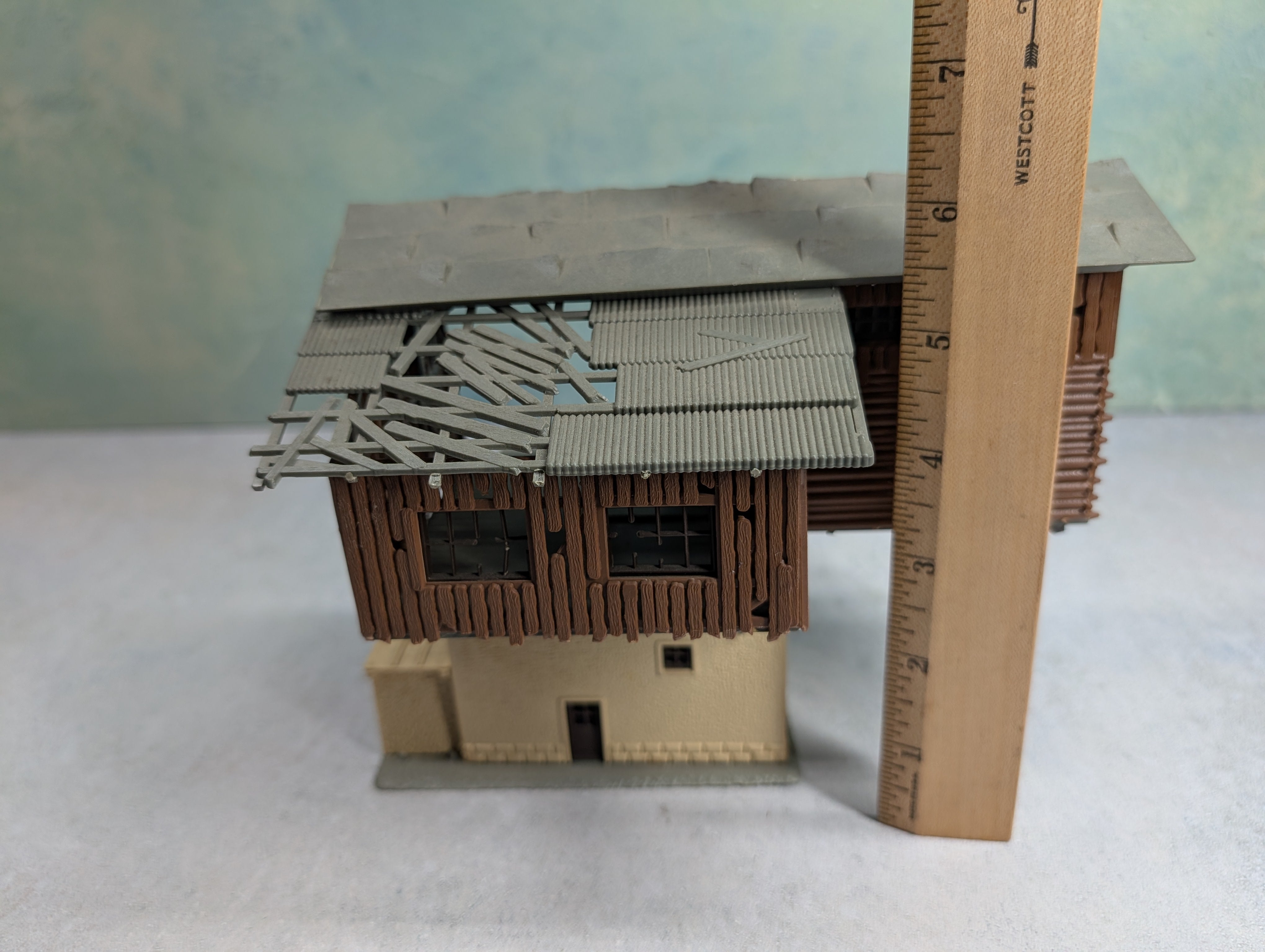 USED HO Scale Two Story Shanty (missing parts)