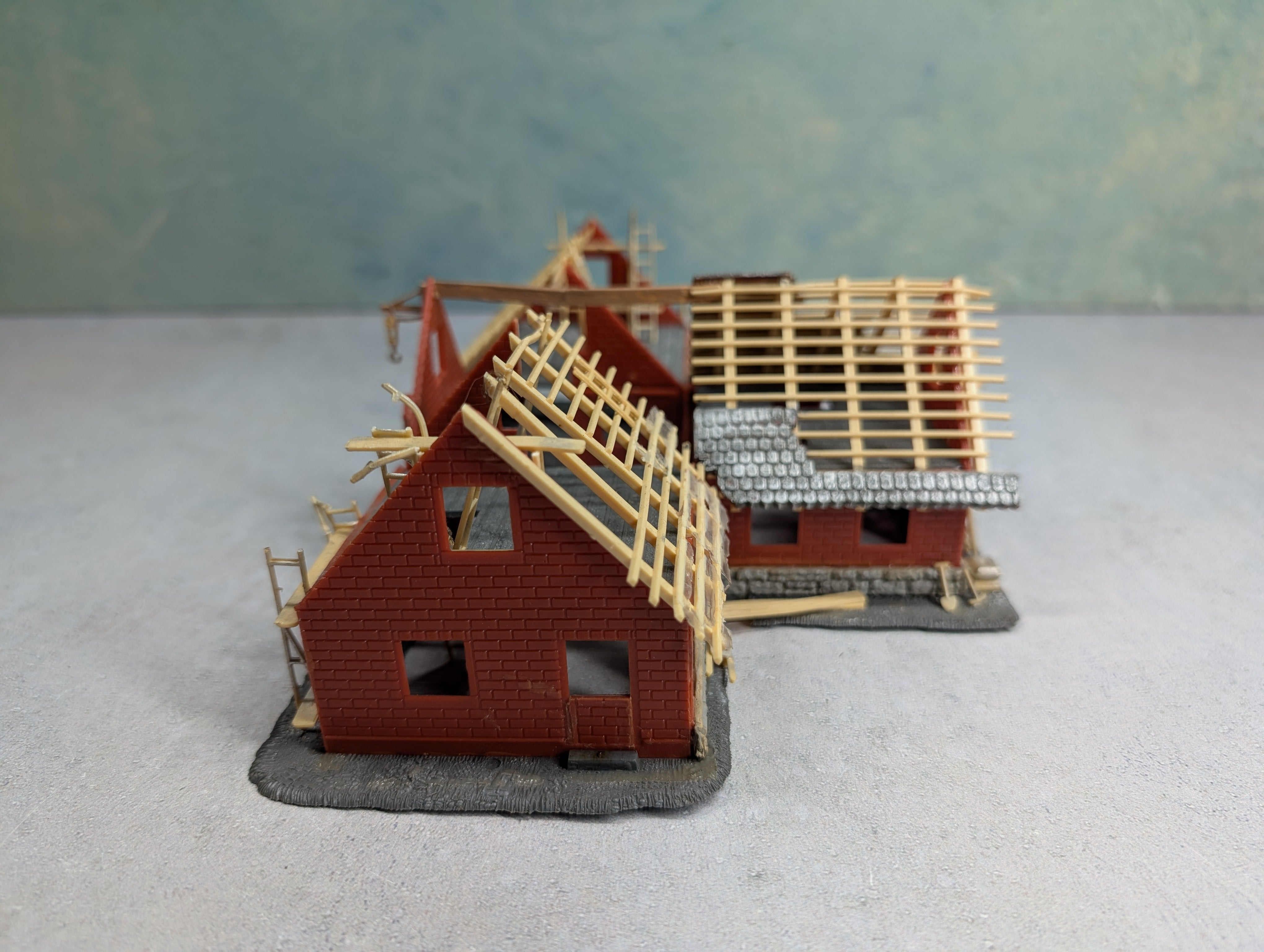 USED Tyco HO Scale Custom Modified Homes Under Construction