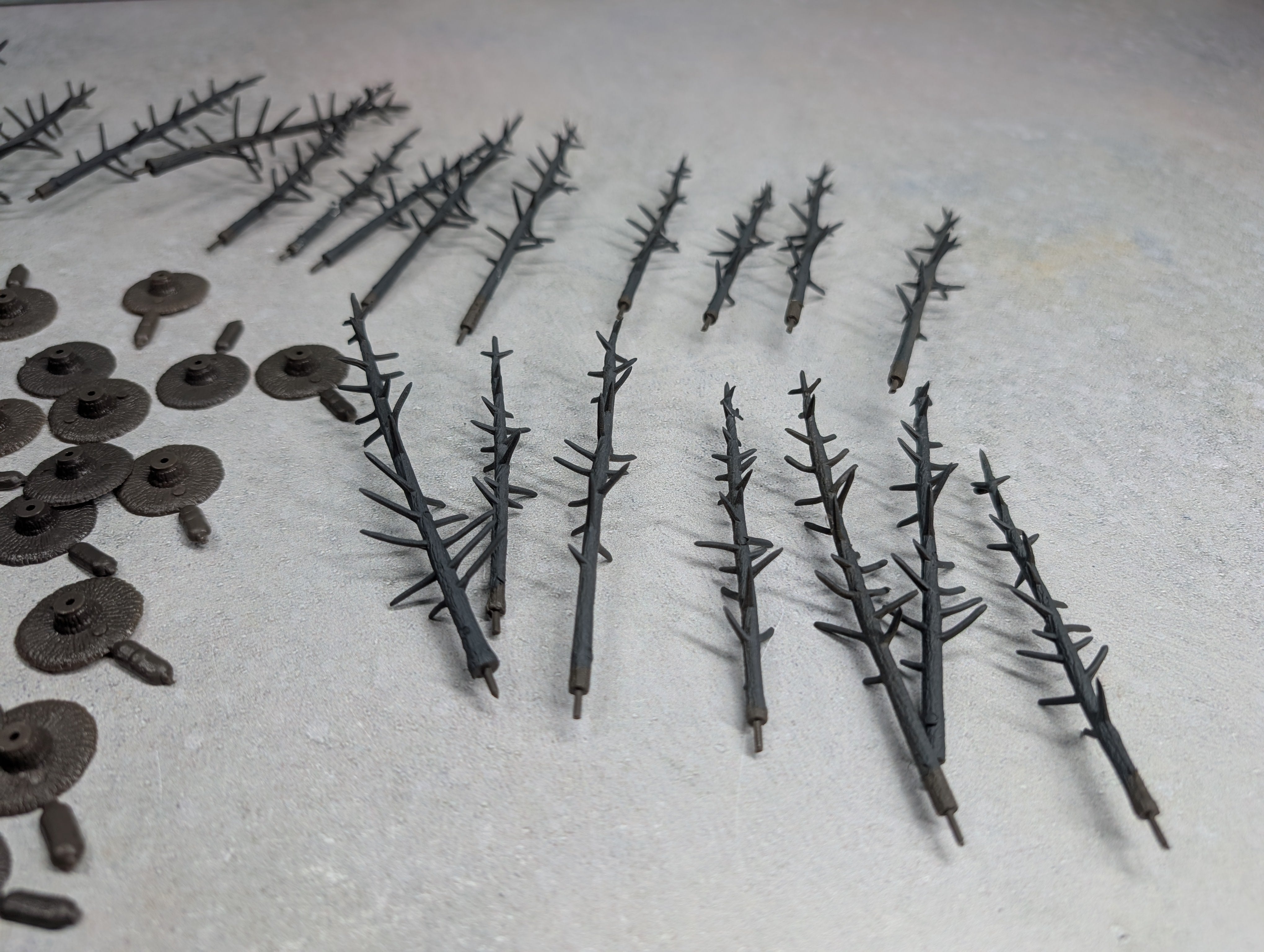 USED HO Scale Lot of Tree Armatures and Bases