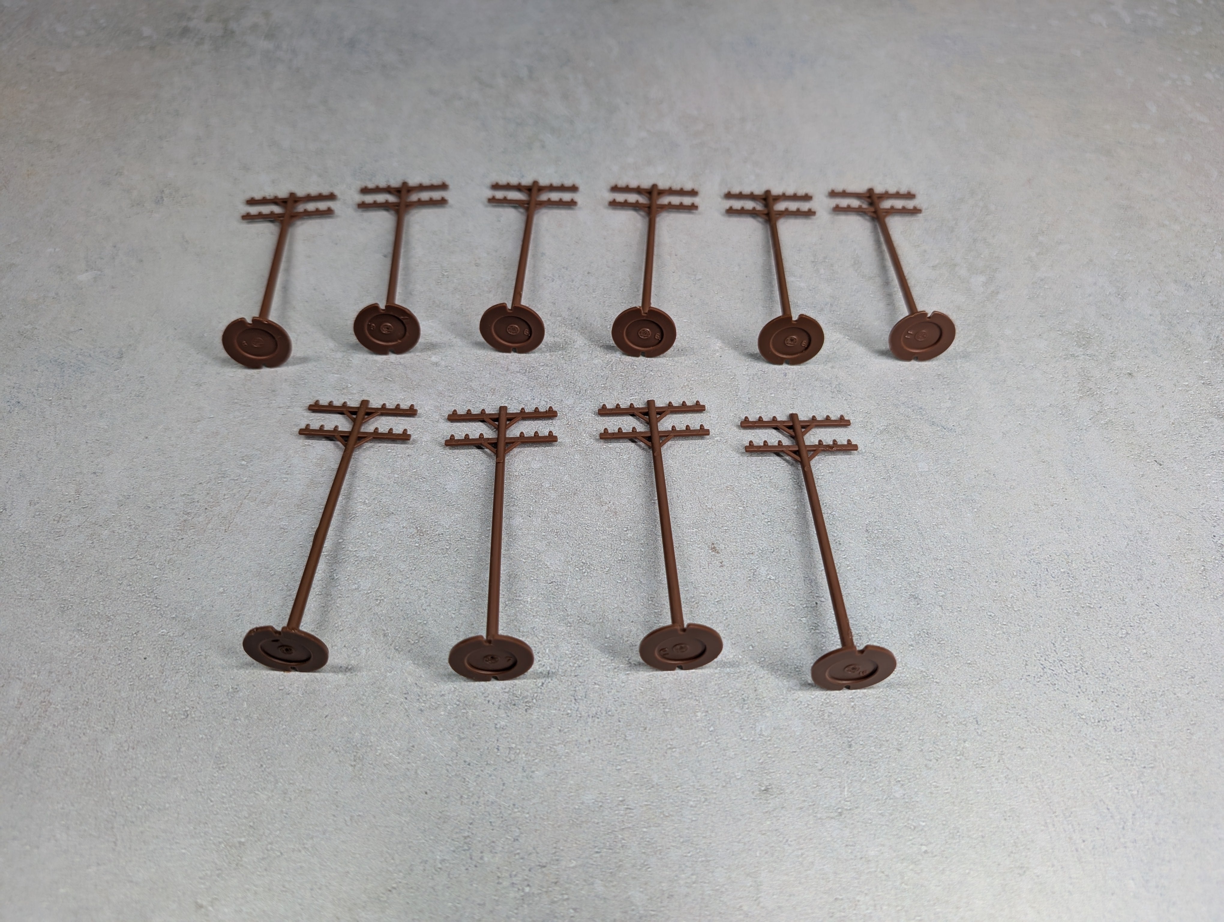 USED Bachmann HO Scale Telephone Poles (10 pcs)