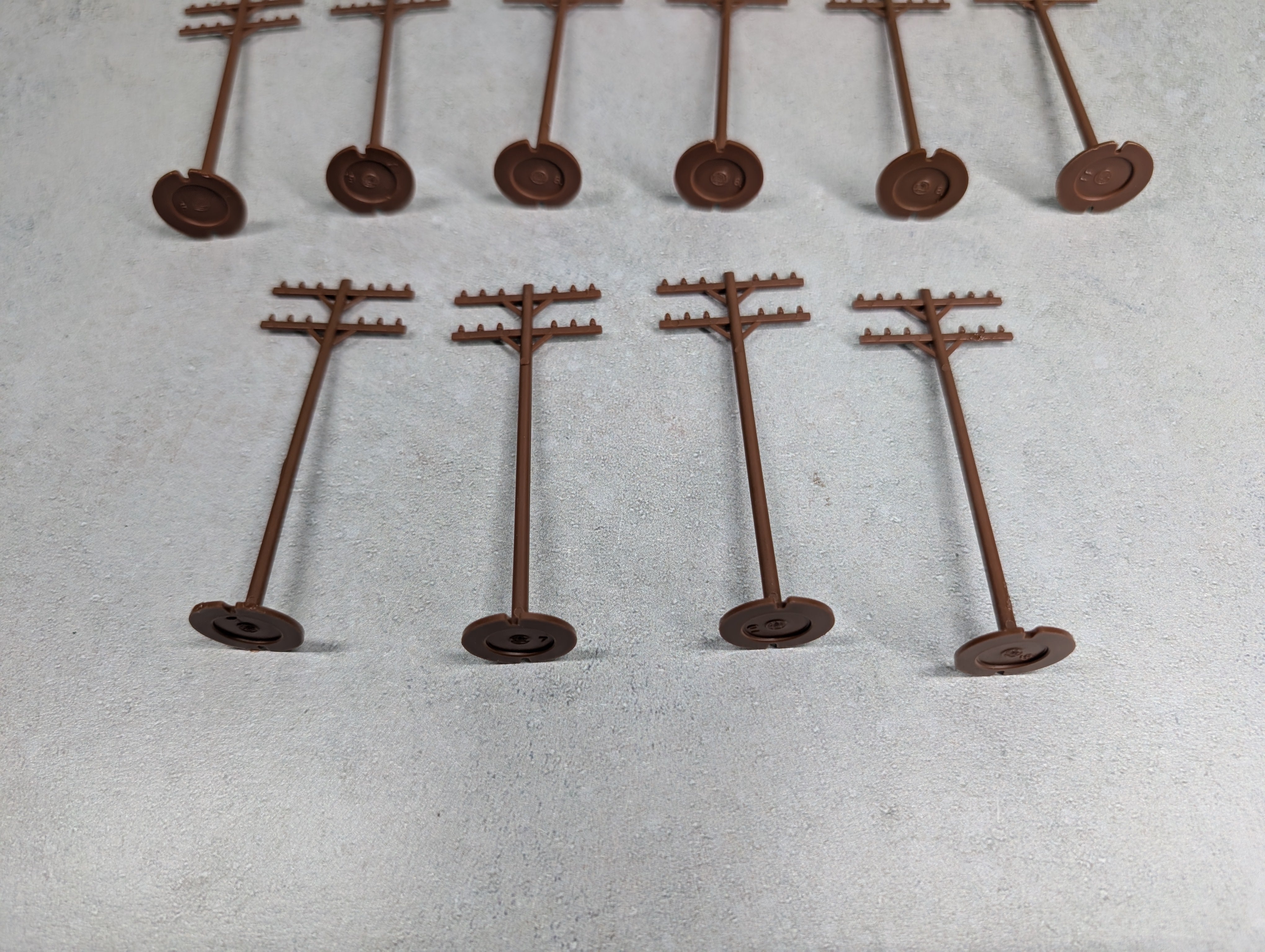 USED Bachmann HO Scale Telephone Poles (10 pcs)
