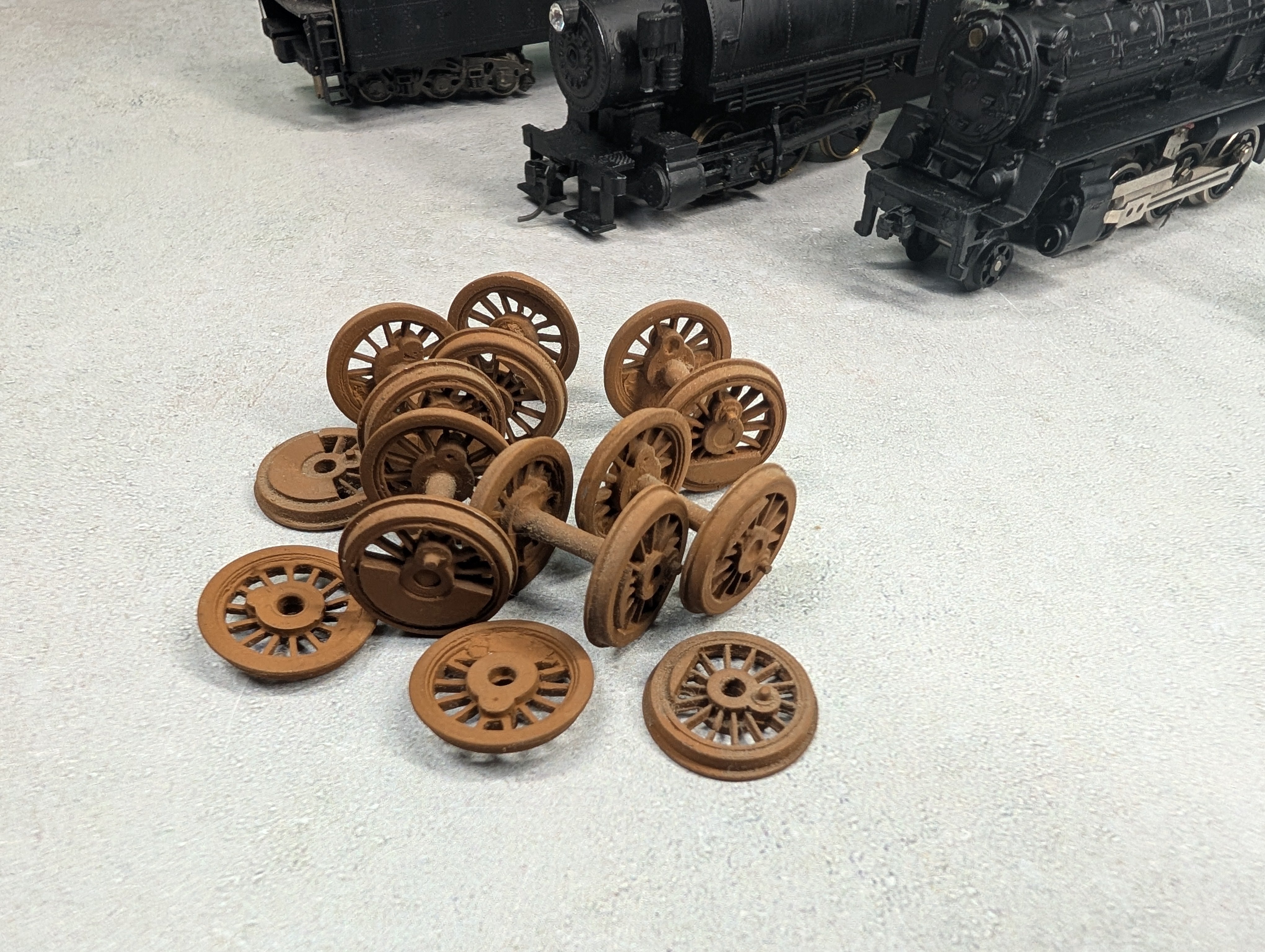 USED HO Scale Lot of Steam Locomotive Parts & More - For Repair Only