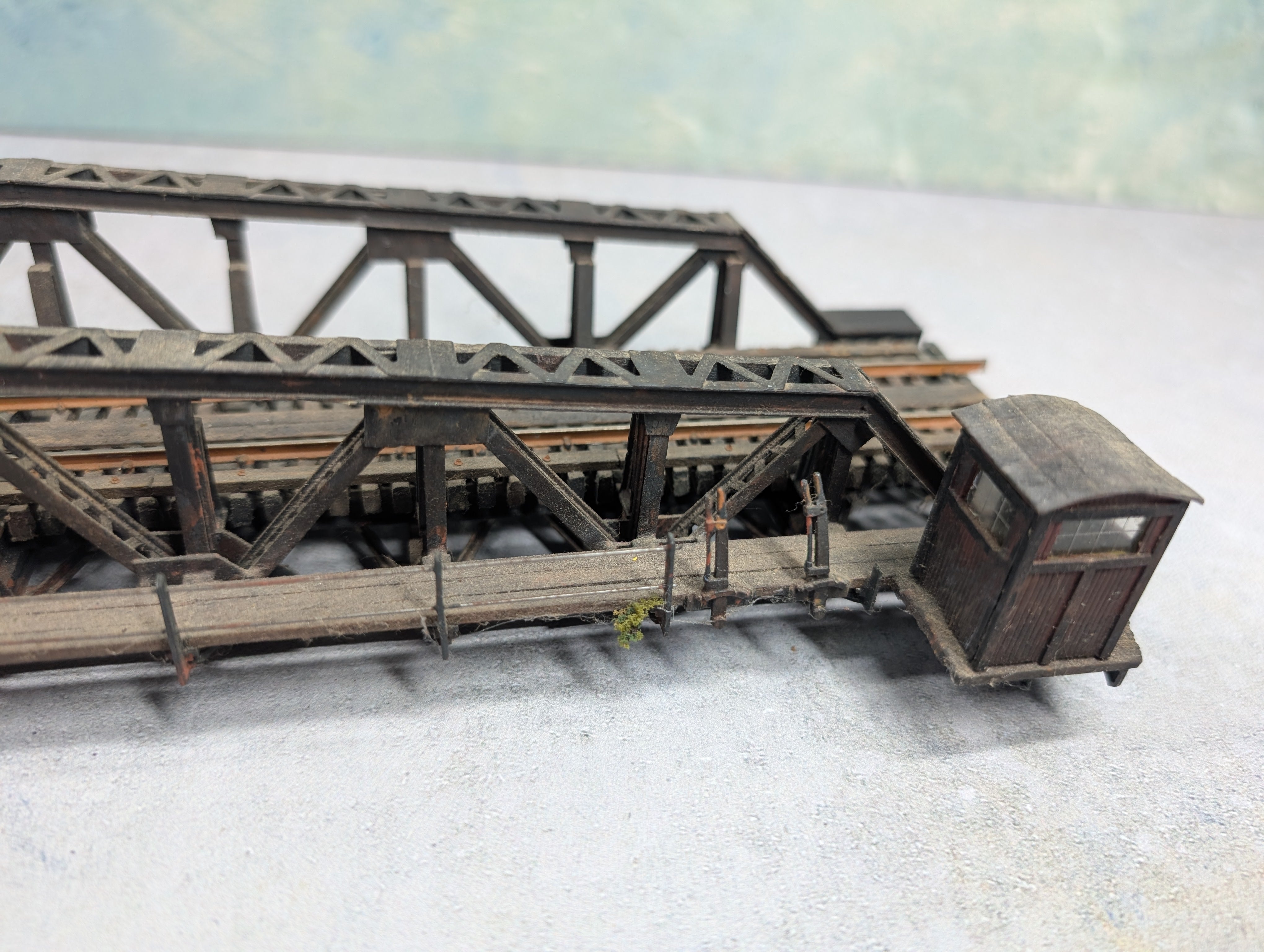 USED HO Scale Custom Made Turntable Bridge Weathered