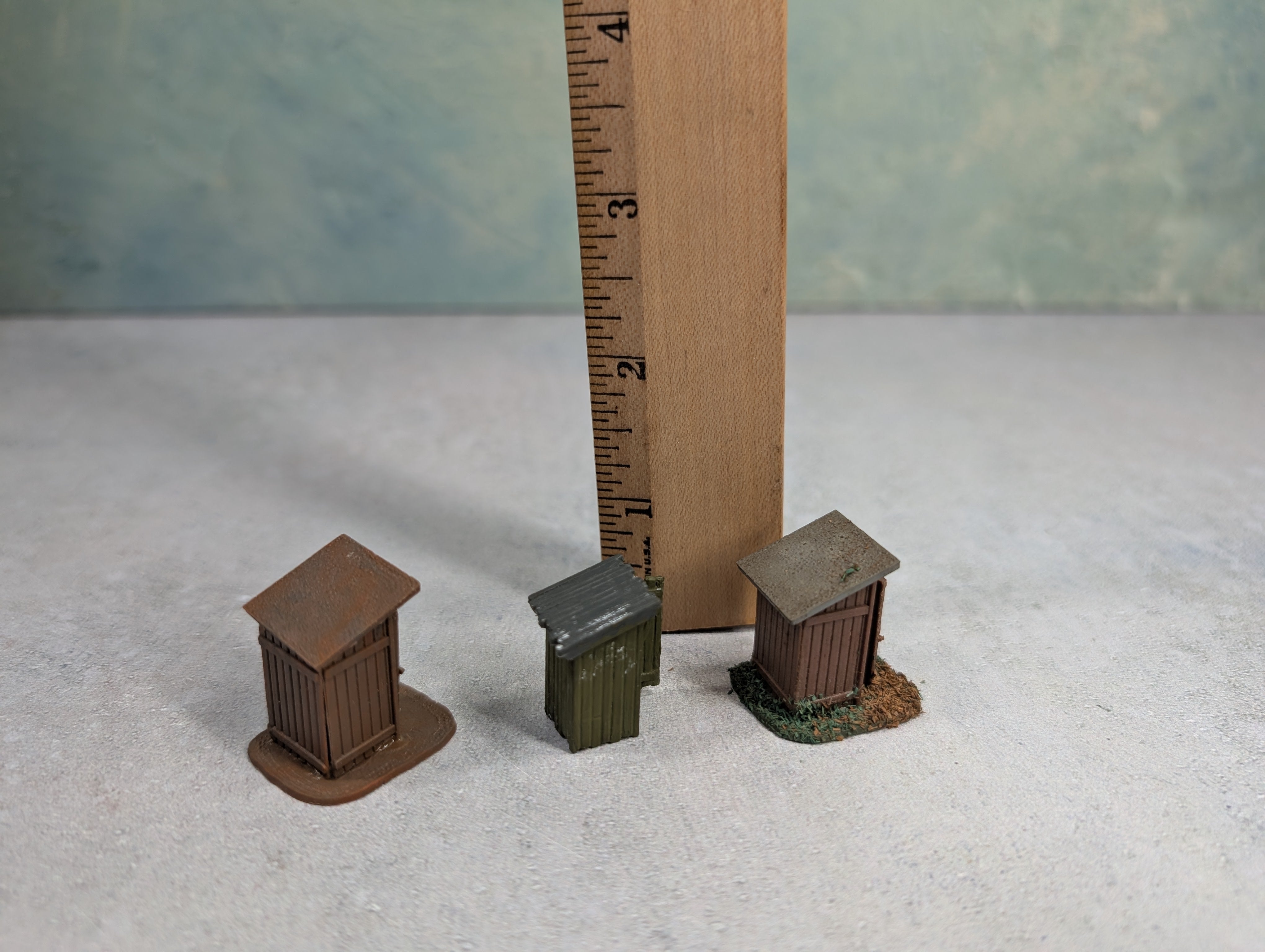 USED HO Scale Lot of Outhouses (3 pcs)
