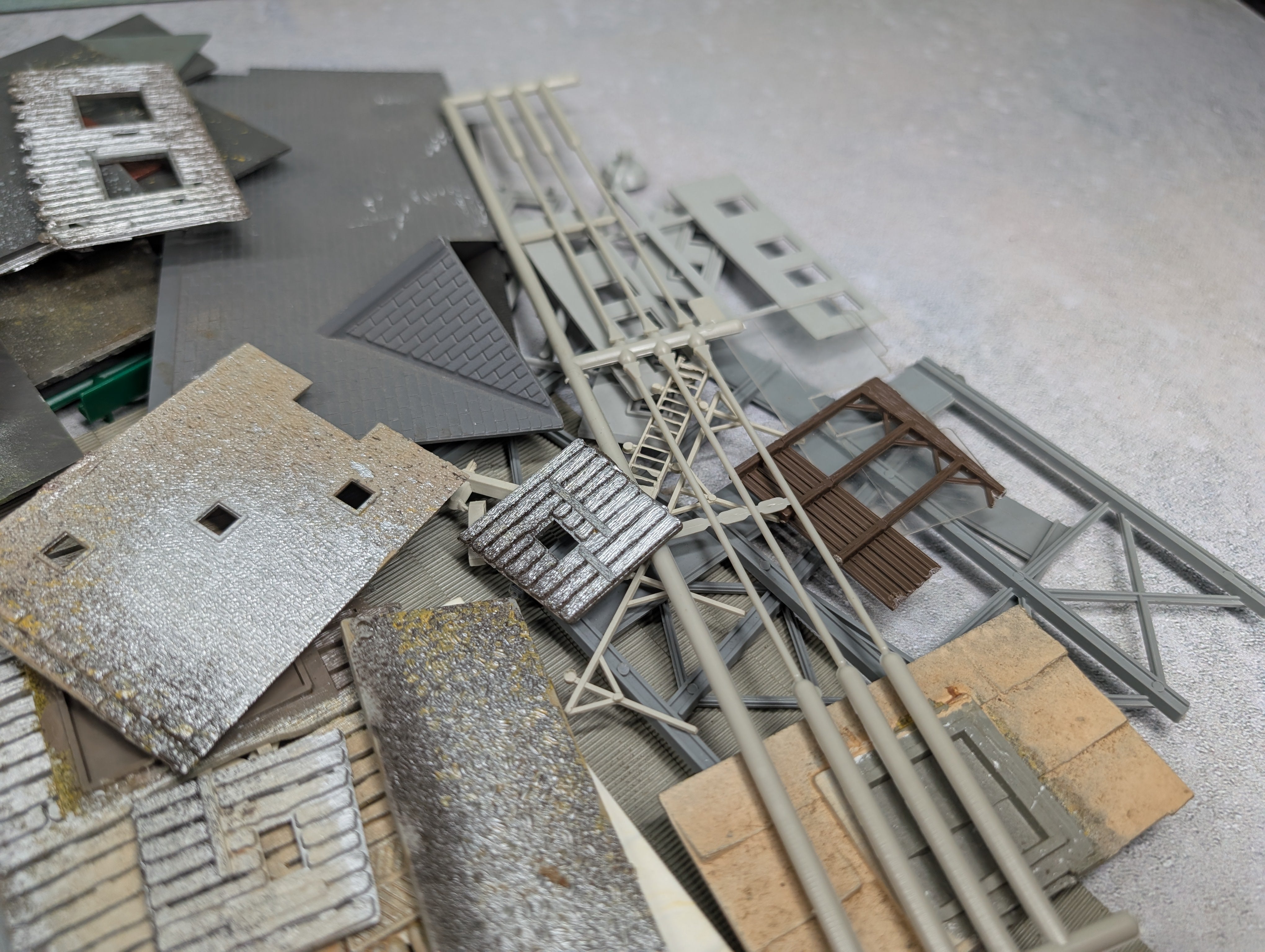 USED HO Scale Lot of Building Parts For Scratch Building