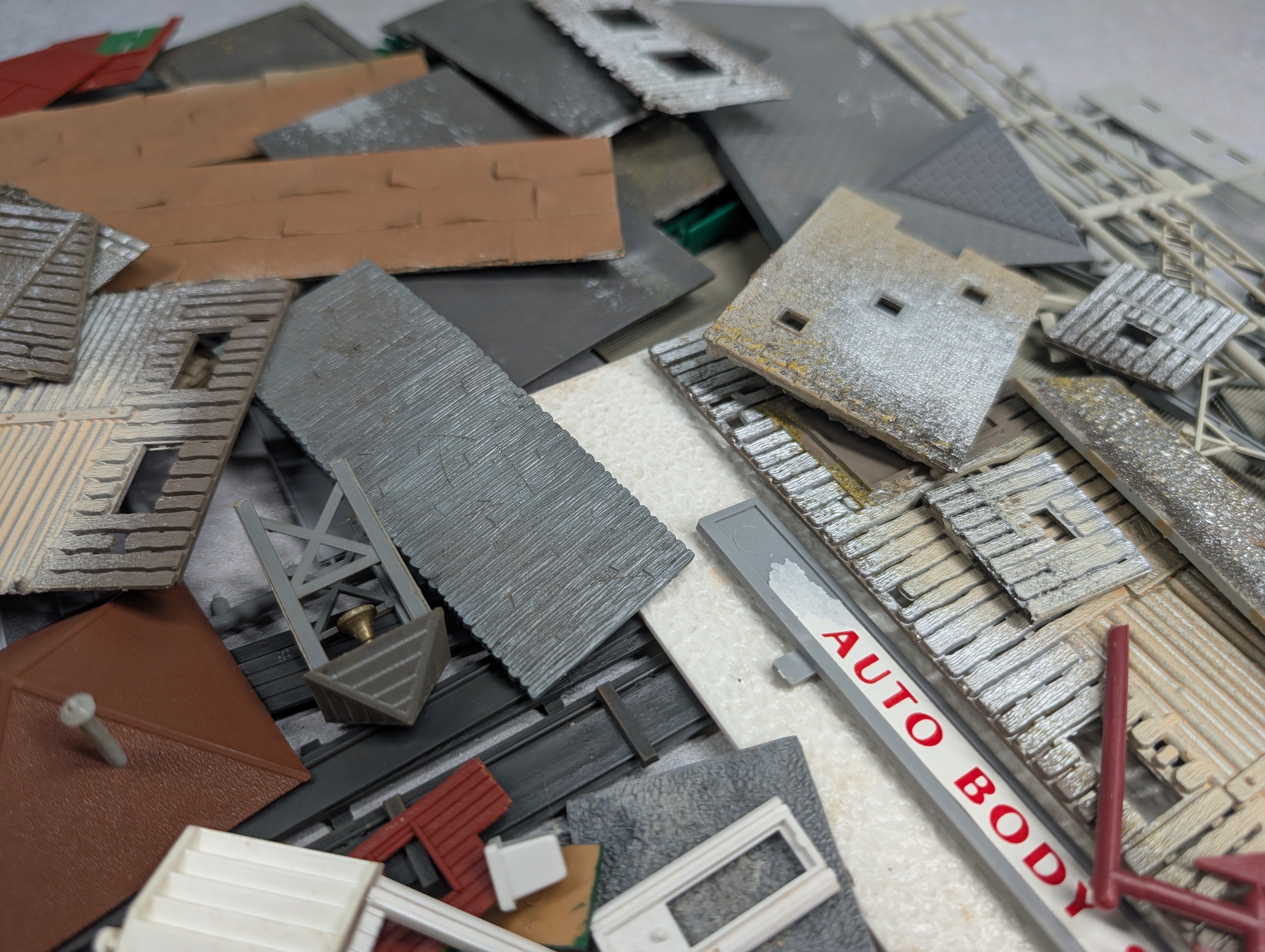 USED HO Scale Lot of Building Parts For Scratch Building