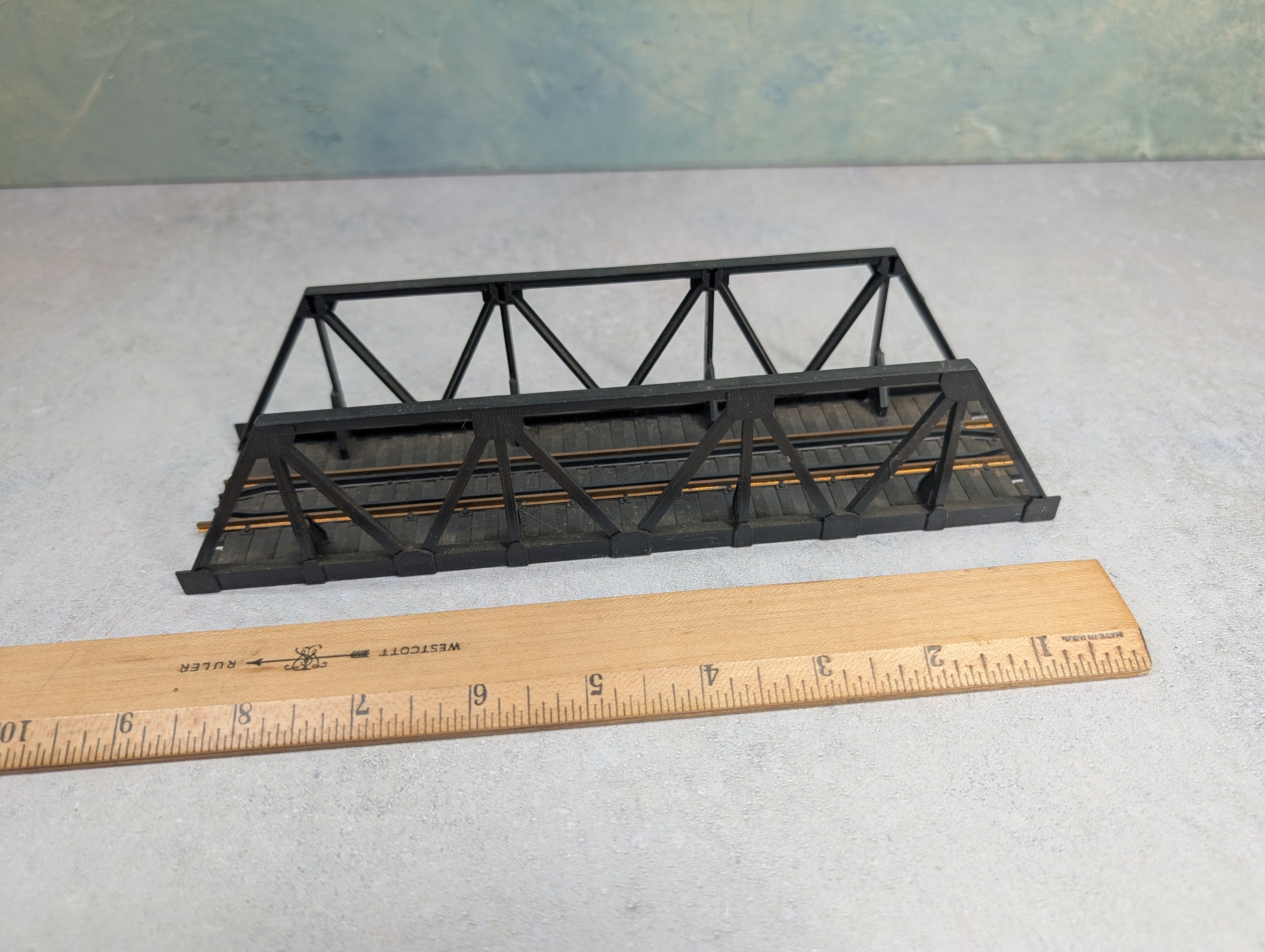 USED HO Scale Bridge with Brass Rerailer Track