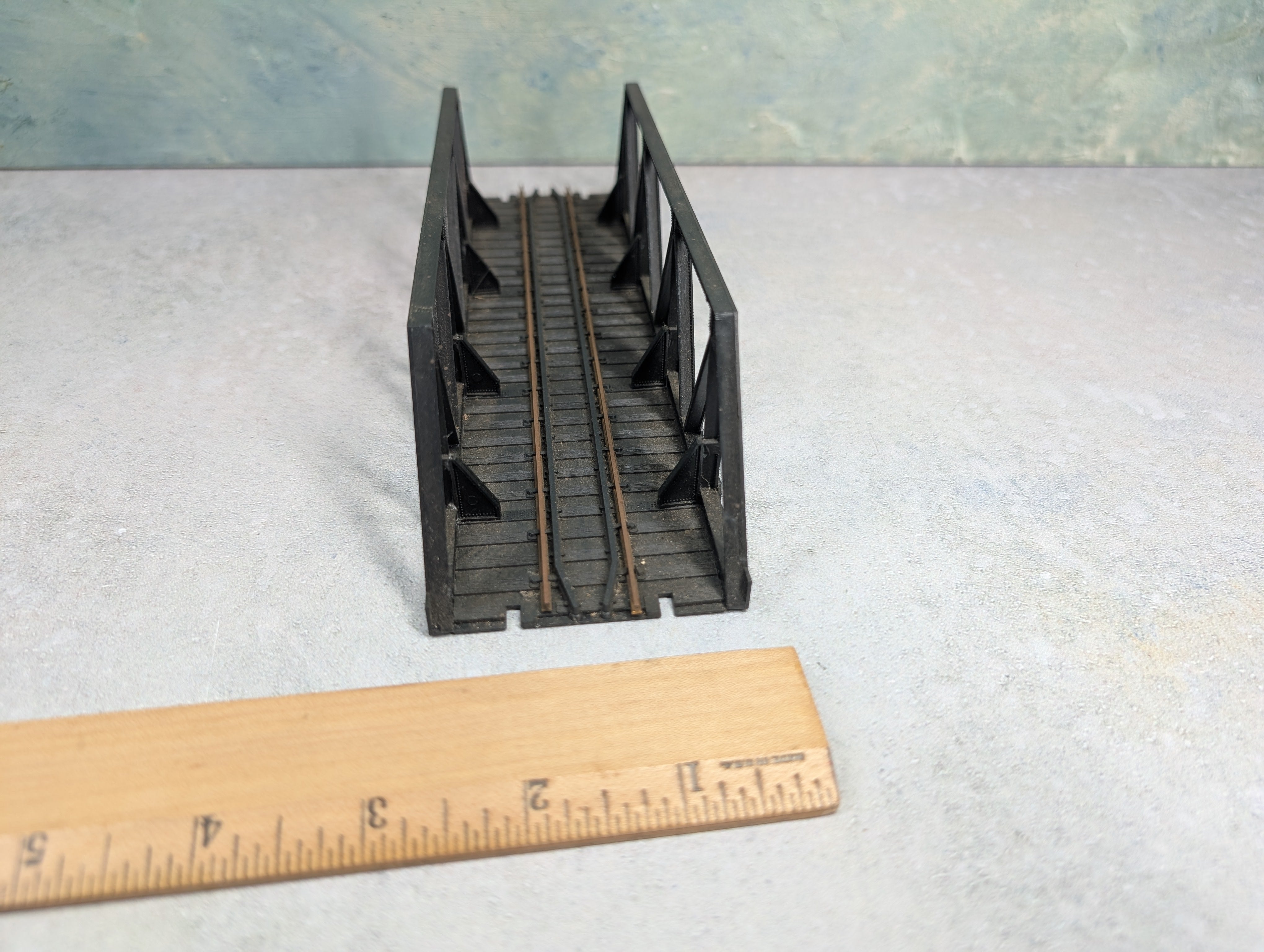 USED HO Scale Bridge with Brass Rerailer Track