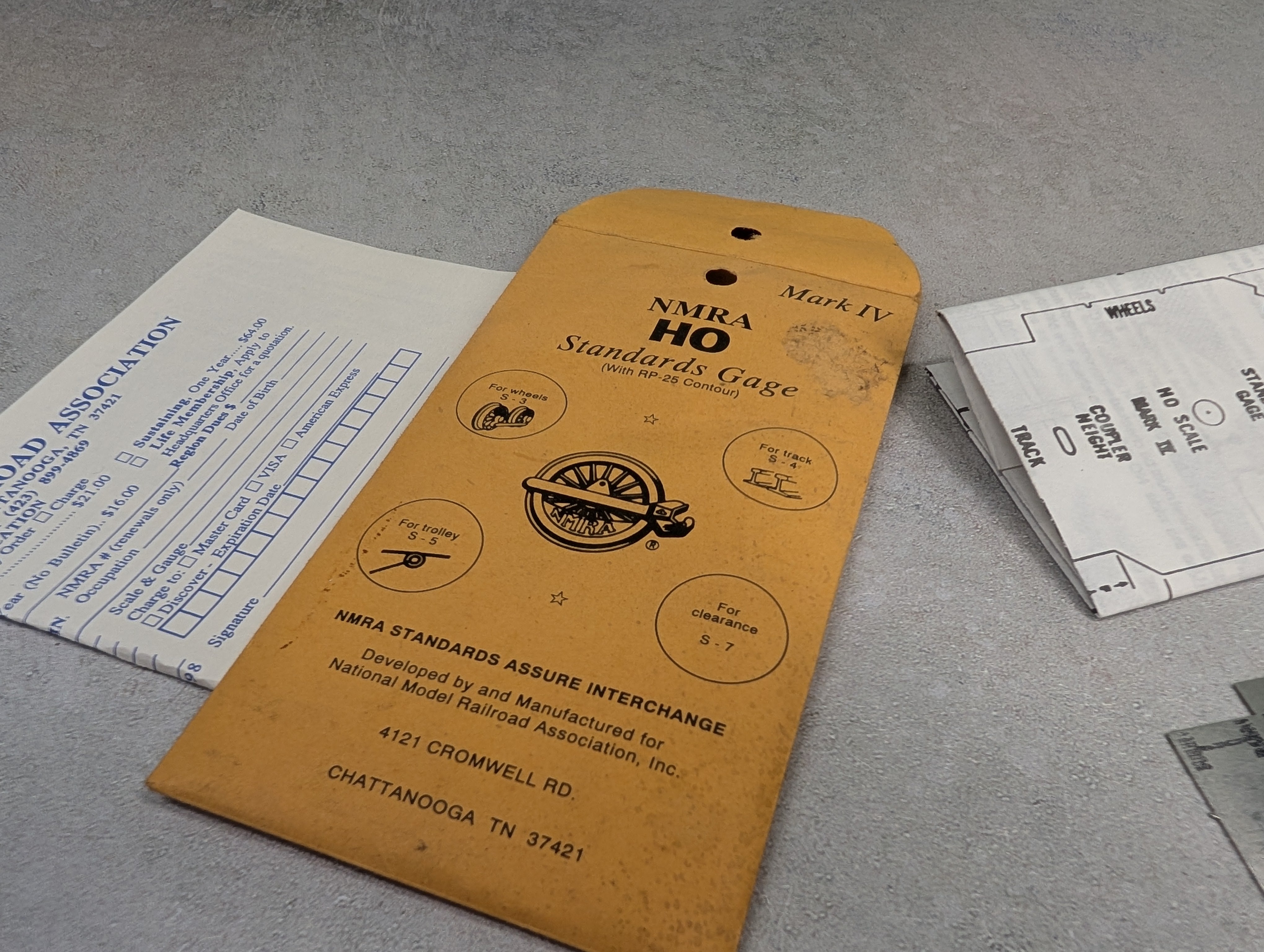 USED HO Scale NMRA Standards Gage (RP-25 Contour) Mark IV