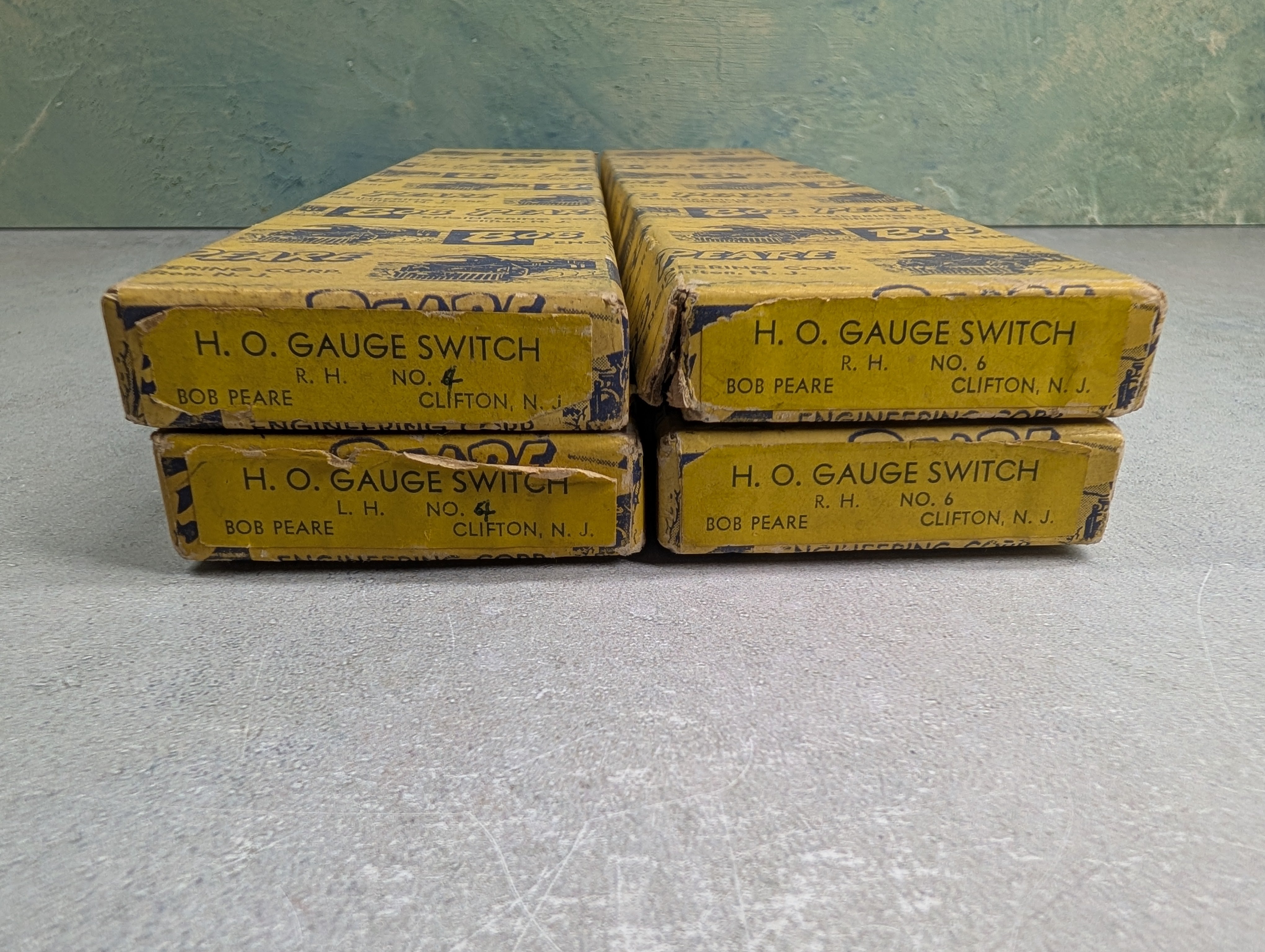 USED Bob Peare HO Scale Lot of No 6 & No 4 Switches Vintage (4 pcs)