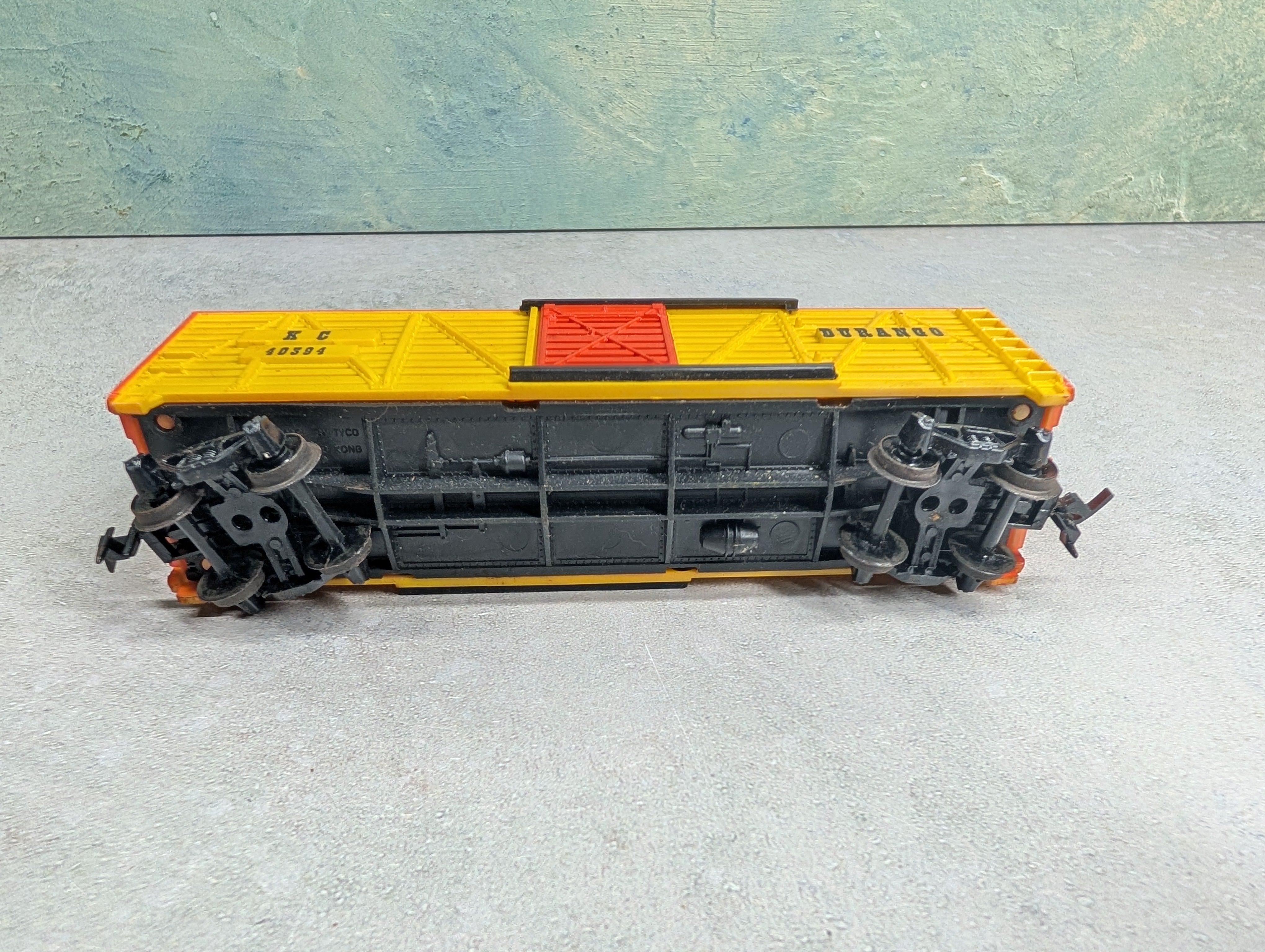 USED Tyco HO Scale Stock Cattle Car Durango KC #40394