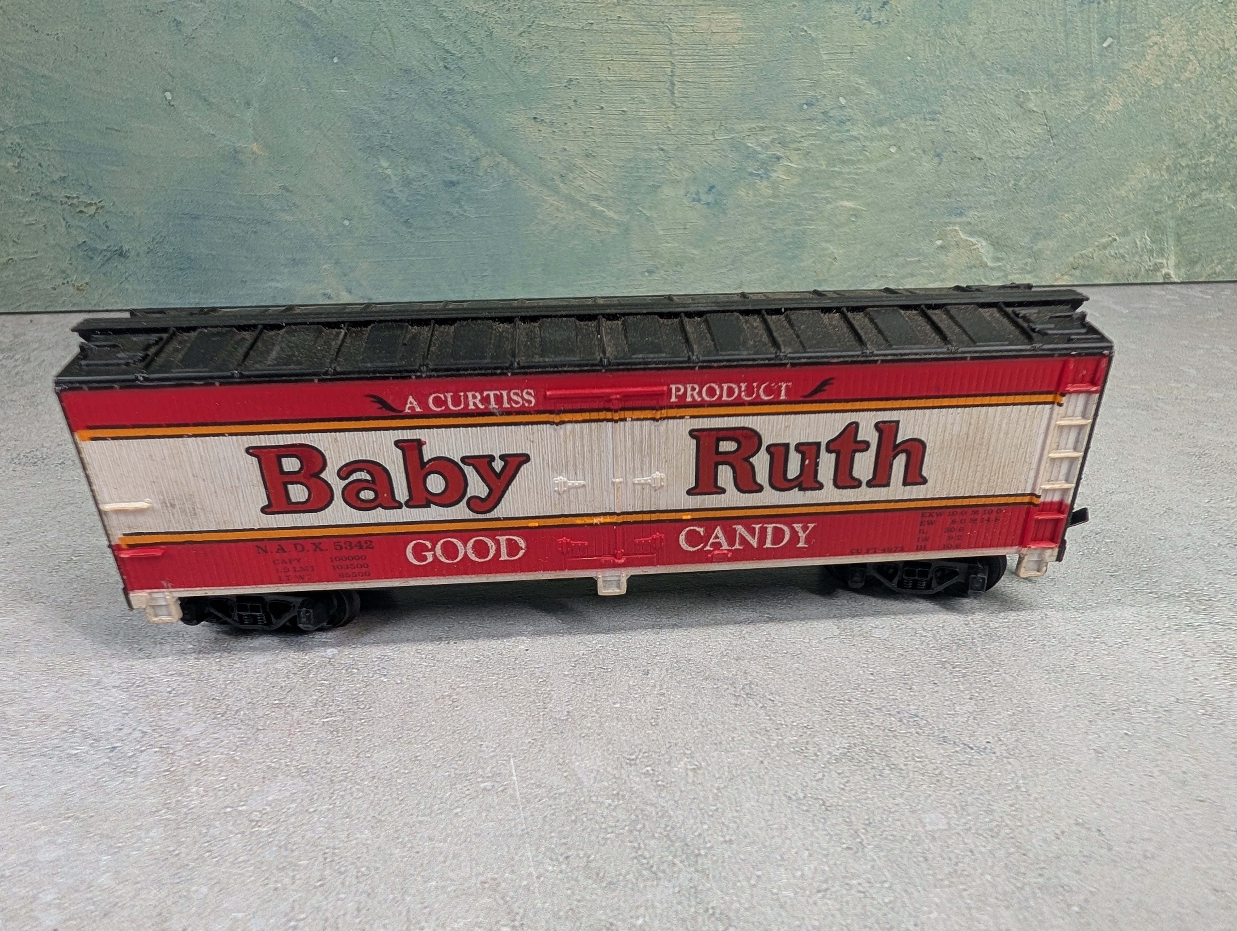 USED Tyco HO Scale Wooden Box Car Baby Ruth NADX #5342