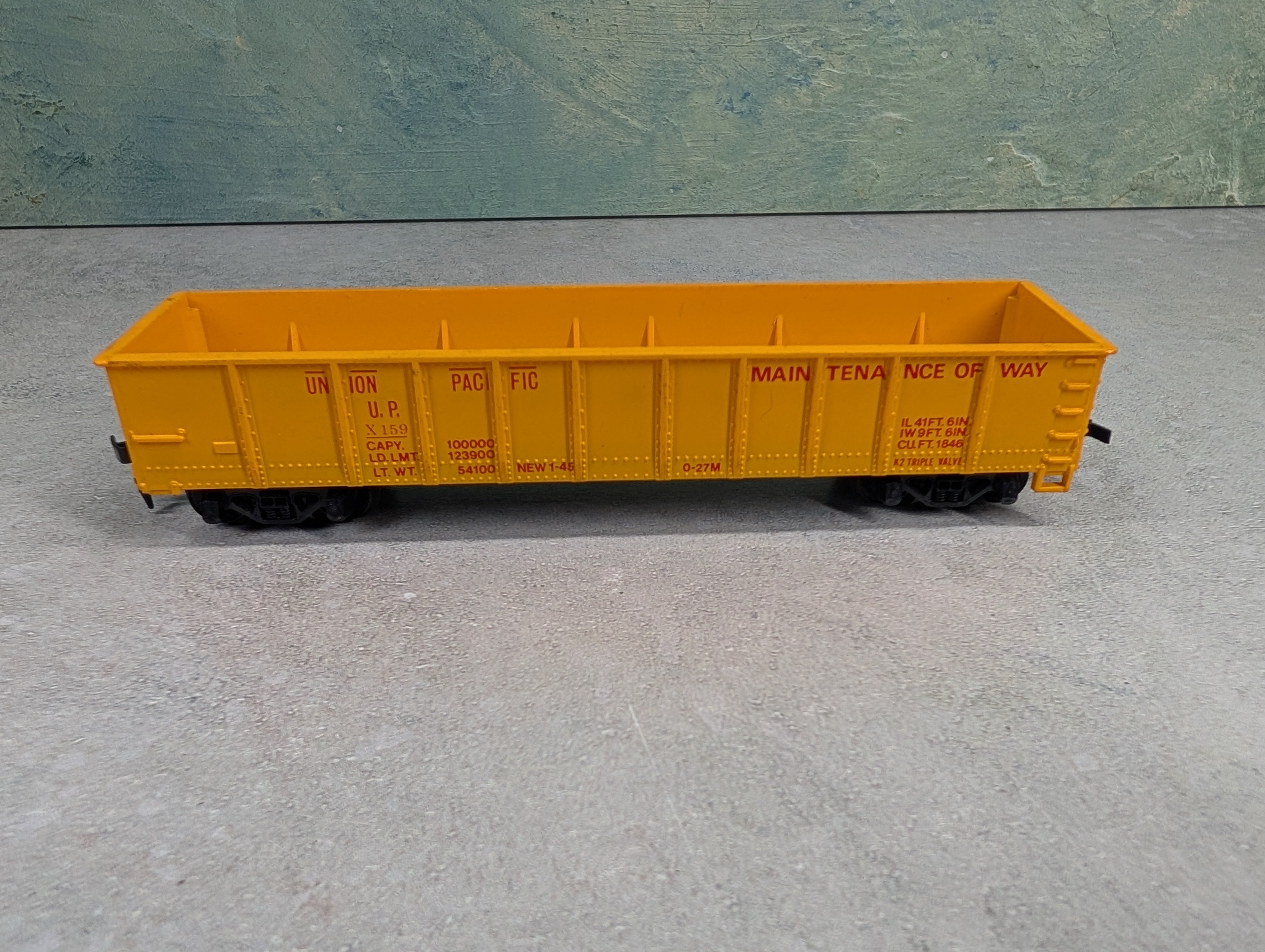 USED Tyco HO Scale Gondola Union Pacific UP #X159 MOW