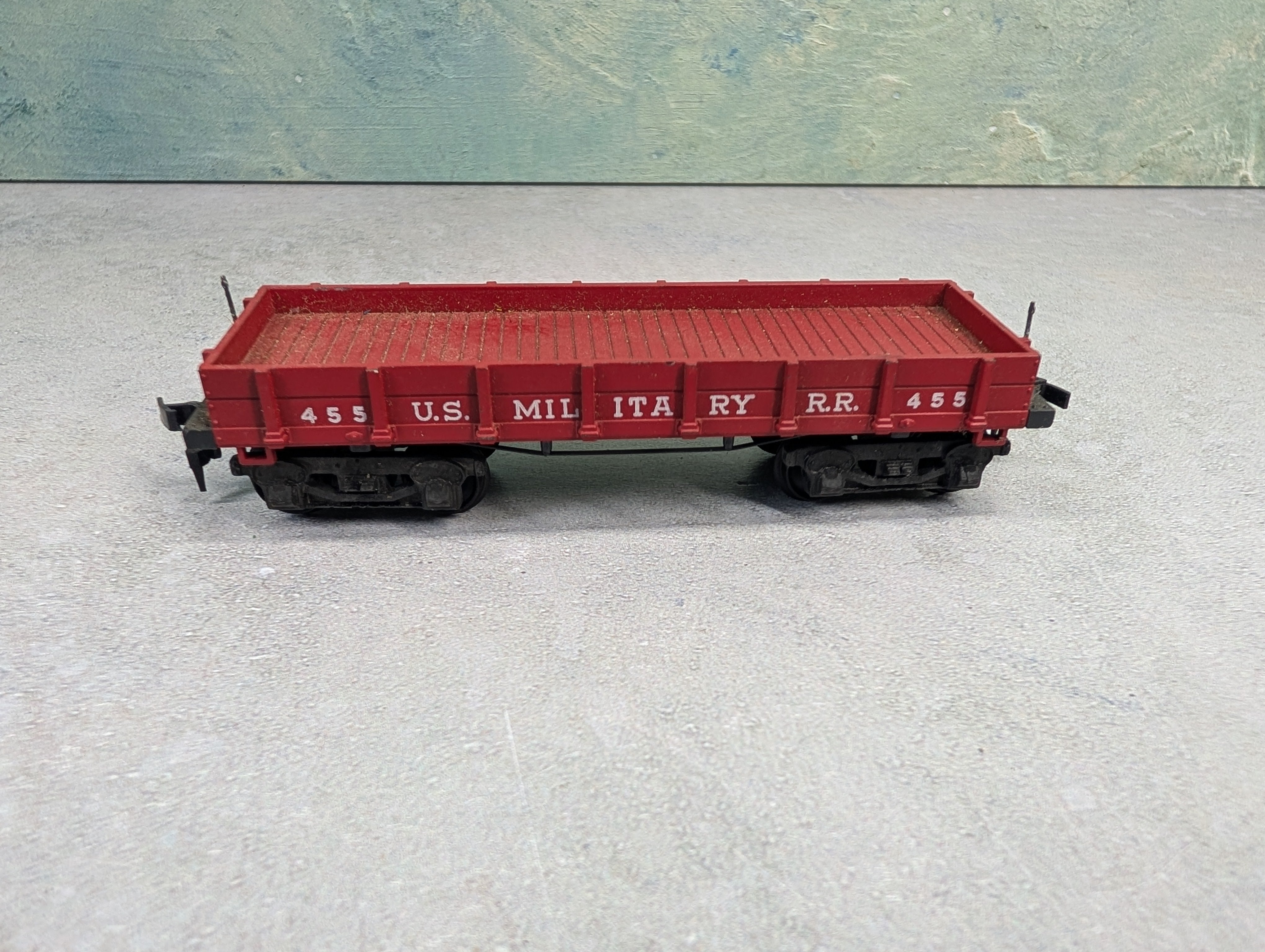 USED Mantua HO Scale Shorty Flat Car US Military #455