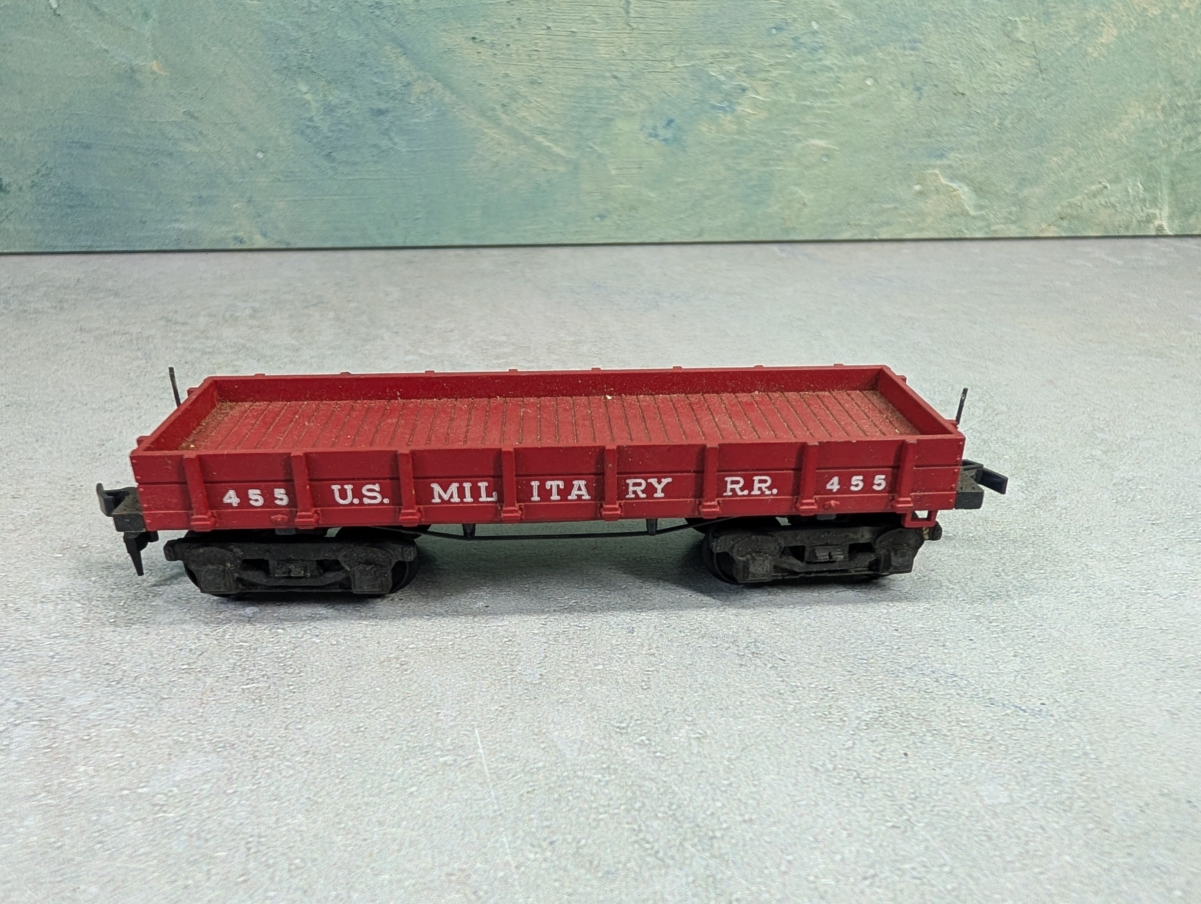 USED Mantua HO Scale Shorty Flat Car US Military #455