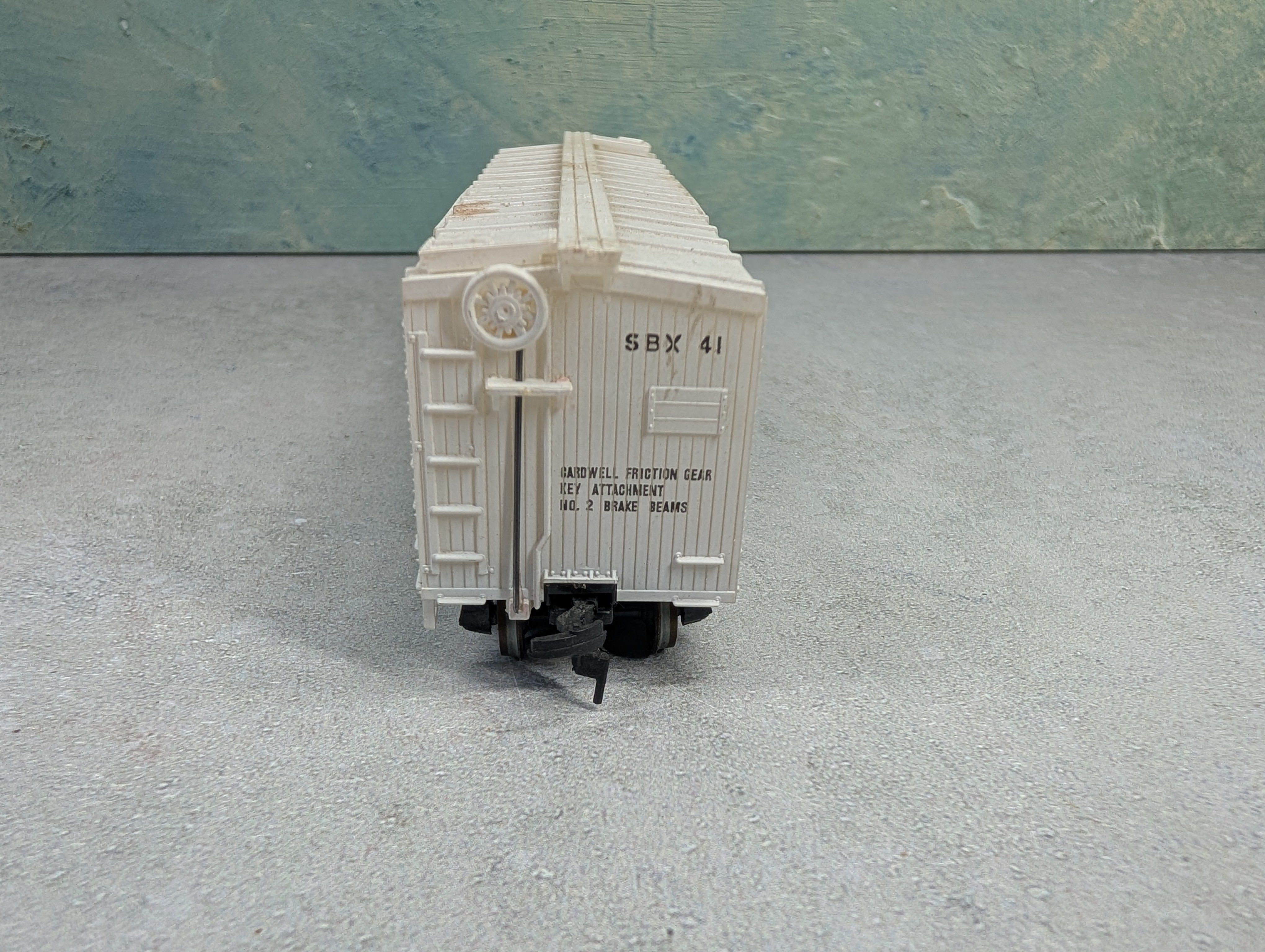 USED TRAIN MINIATURE HO Scale Wooden Billboard Box Car Stark Trees, Stark Bros SBX #41