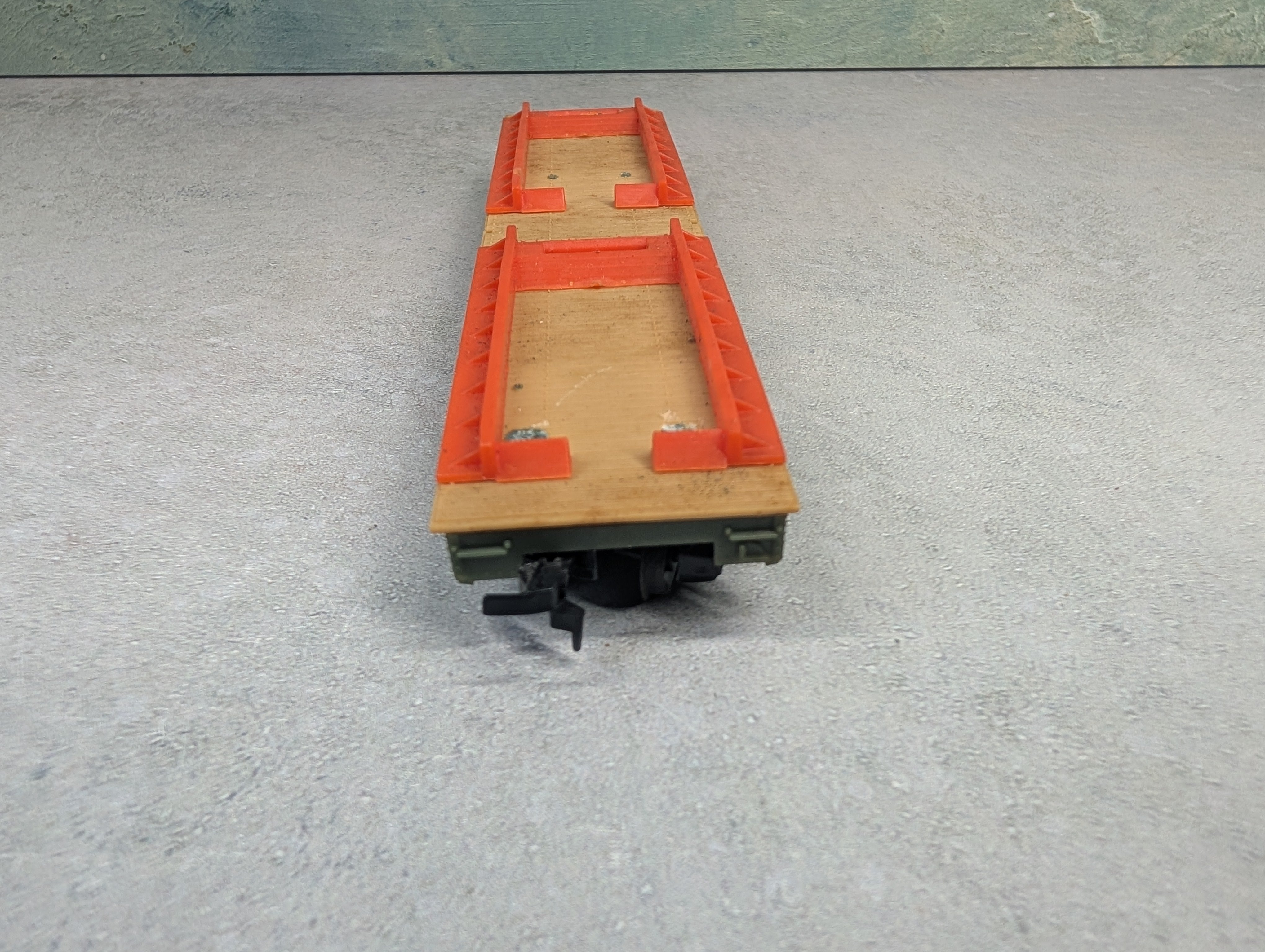 USED Tyco HO Scale 50' Flat Car Santa Fe ATSF #90806
