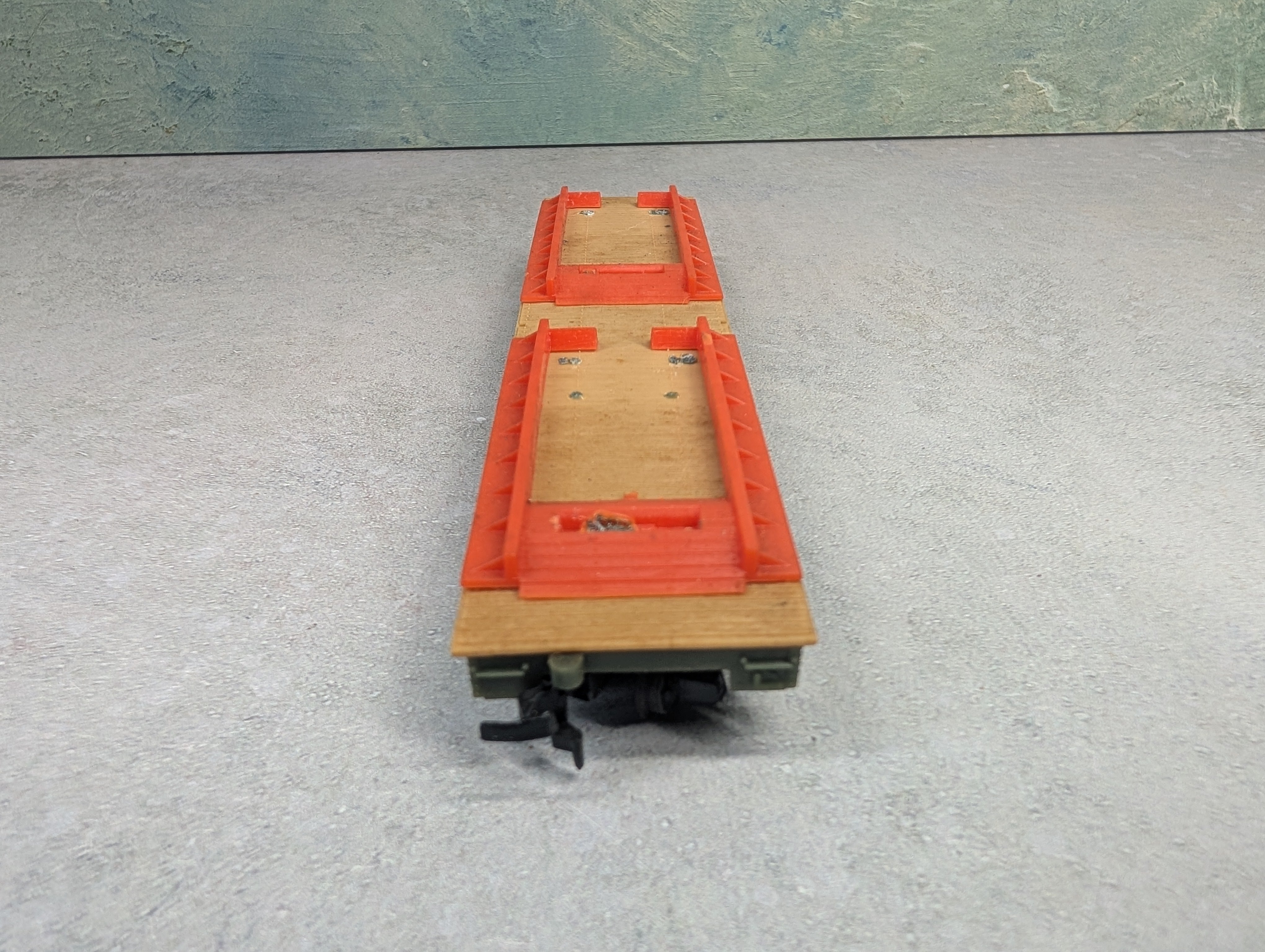 USED Tyco HO Scale 50' Flat Car Santa Fe ATSF #90806