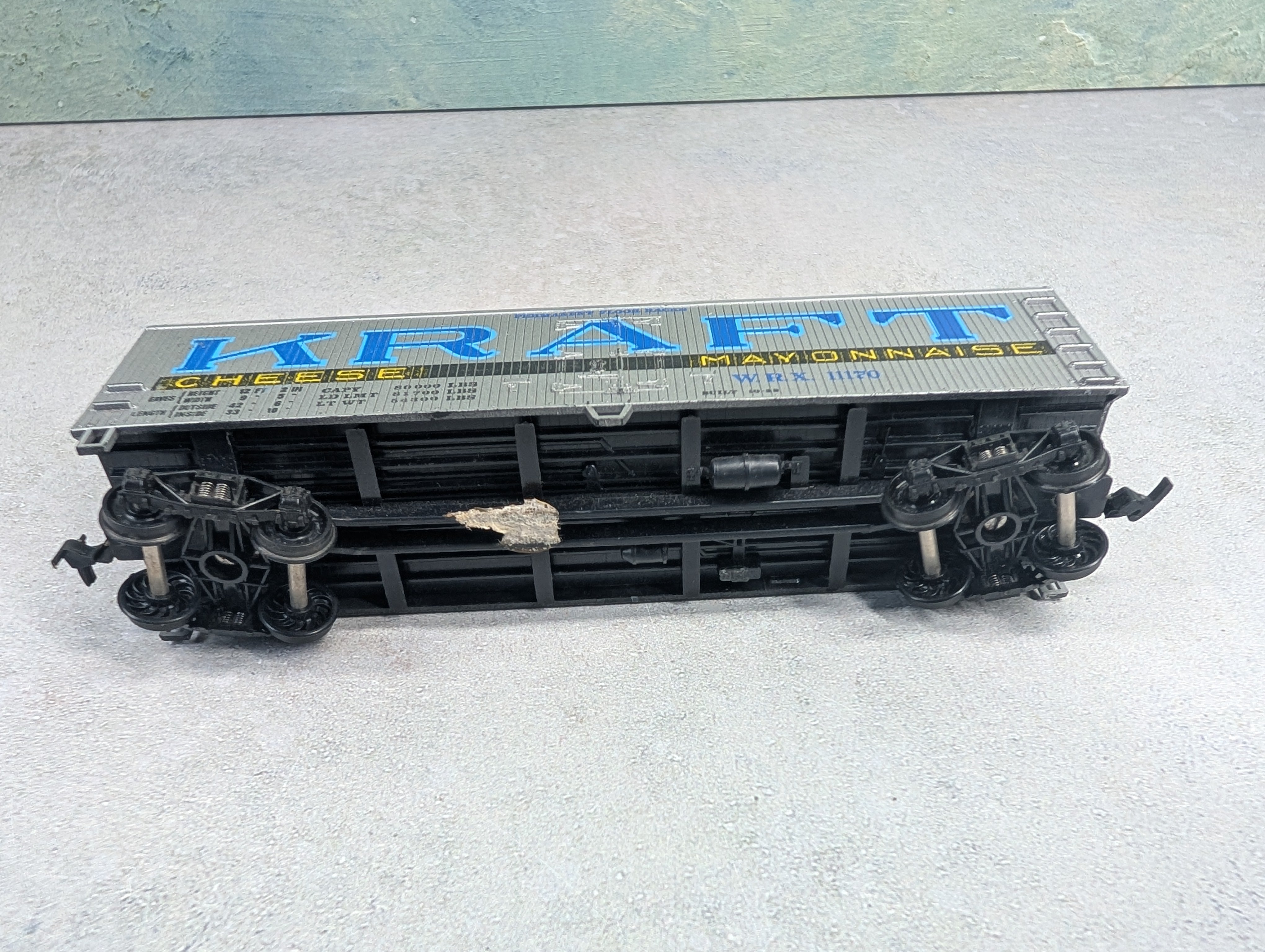 USED TRAIN MINIATURE HO Scale Wooden Billboard Box Car Kraft Cheese & Mayonnaise WRX #11170
