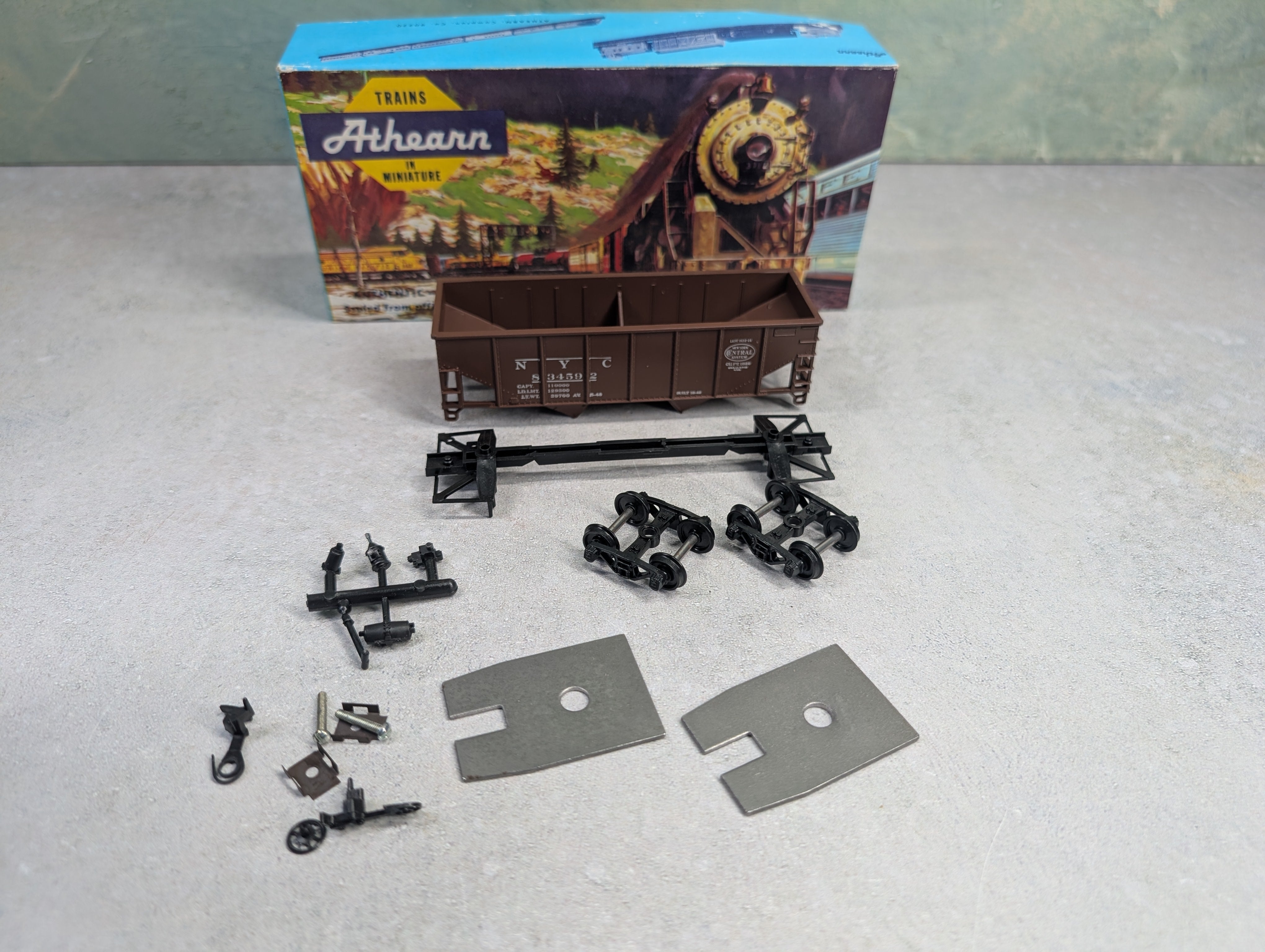 USED Athearn HO Scale 2 Bay Open Hopper New York Central NYC #834592 KIT