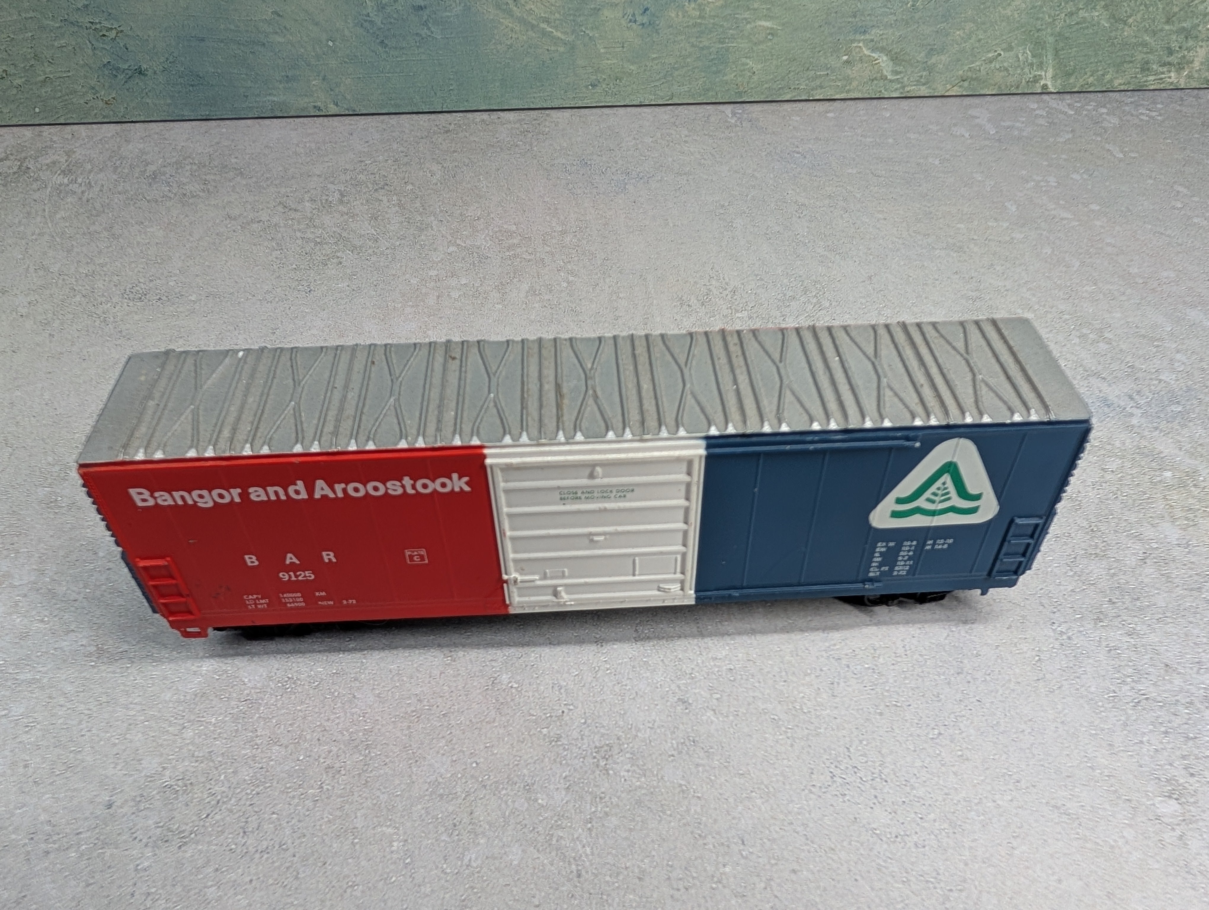 USED Life-Like HO Scale 50' Box Car Bangor and Aroostook BAR #9125